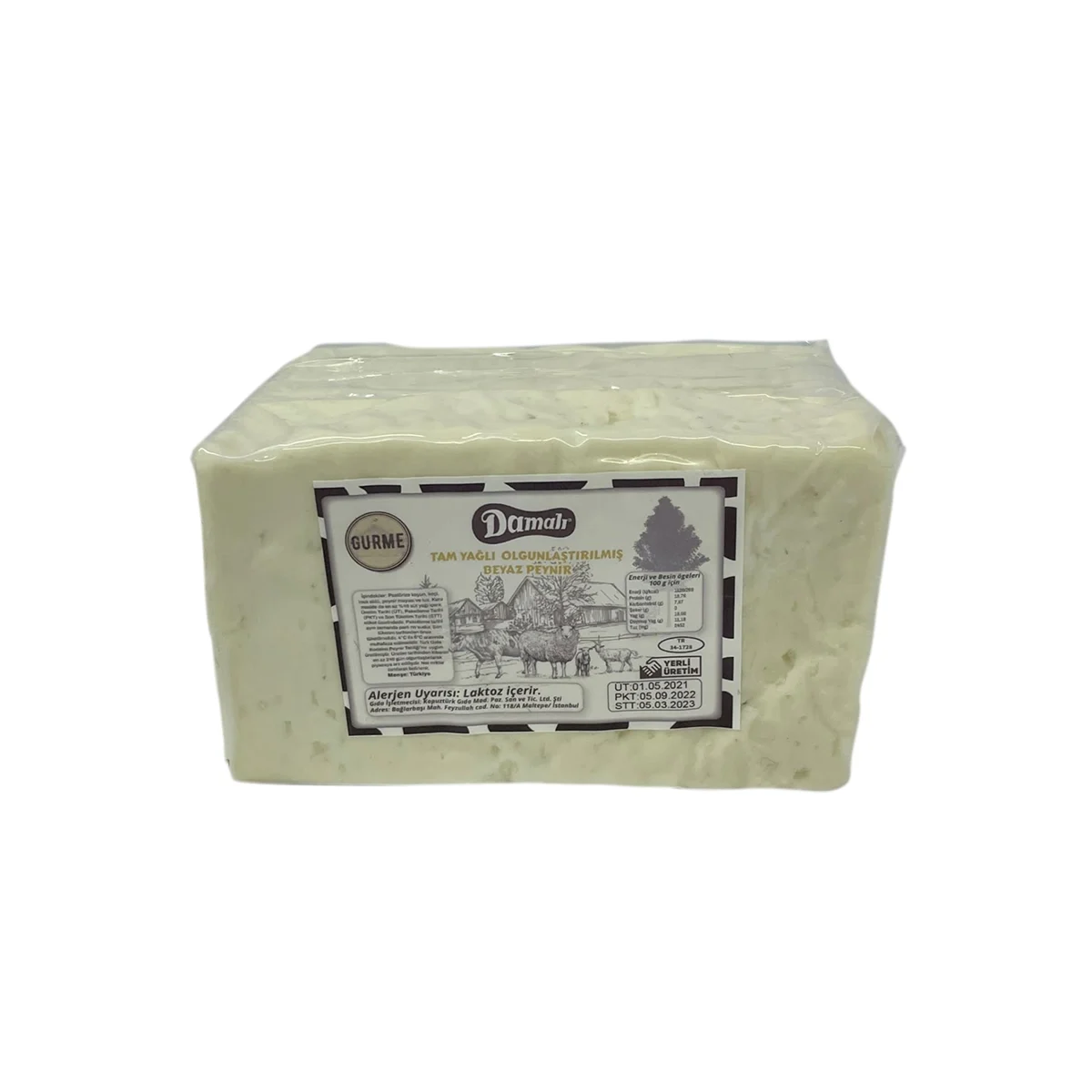Olgunlaştırılmış Ezine Keçi-Koyun Gurme Beyaz Peynir (600-700 g) | Akarsu Çiftlik