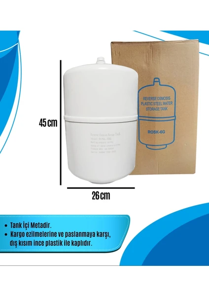 Arıtma Cihazı 25 Lt 6.5 Galon Metal Su Arıtma Deposu\&Tankı - Görsel 4