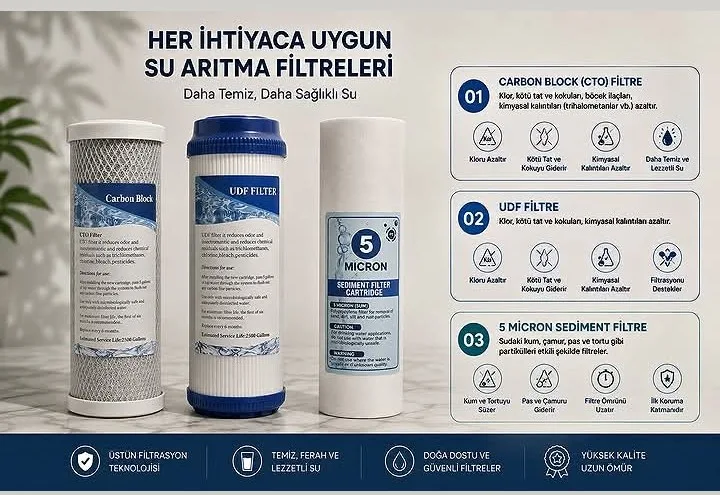 10 inç Açık Kasa 3 lü Filtre Seti