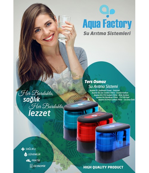 Aqua Factory Pompasız Su Arıtma Cihazı 8LT
