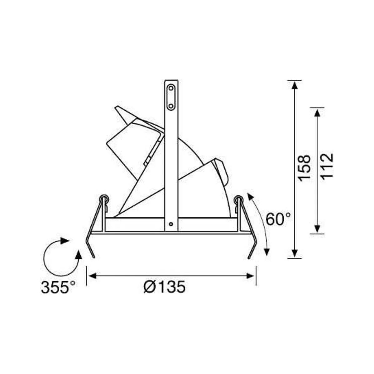 JD526 3 inch Dirsek Metal Halide Spot 60° - Görsel 2