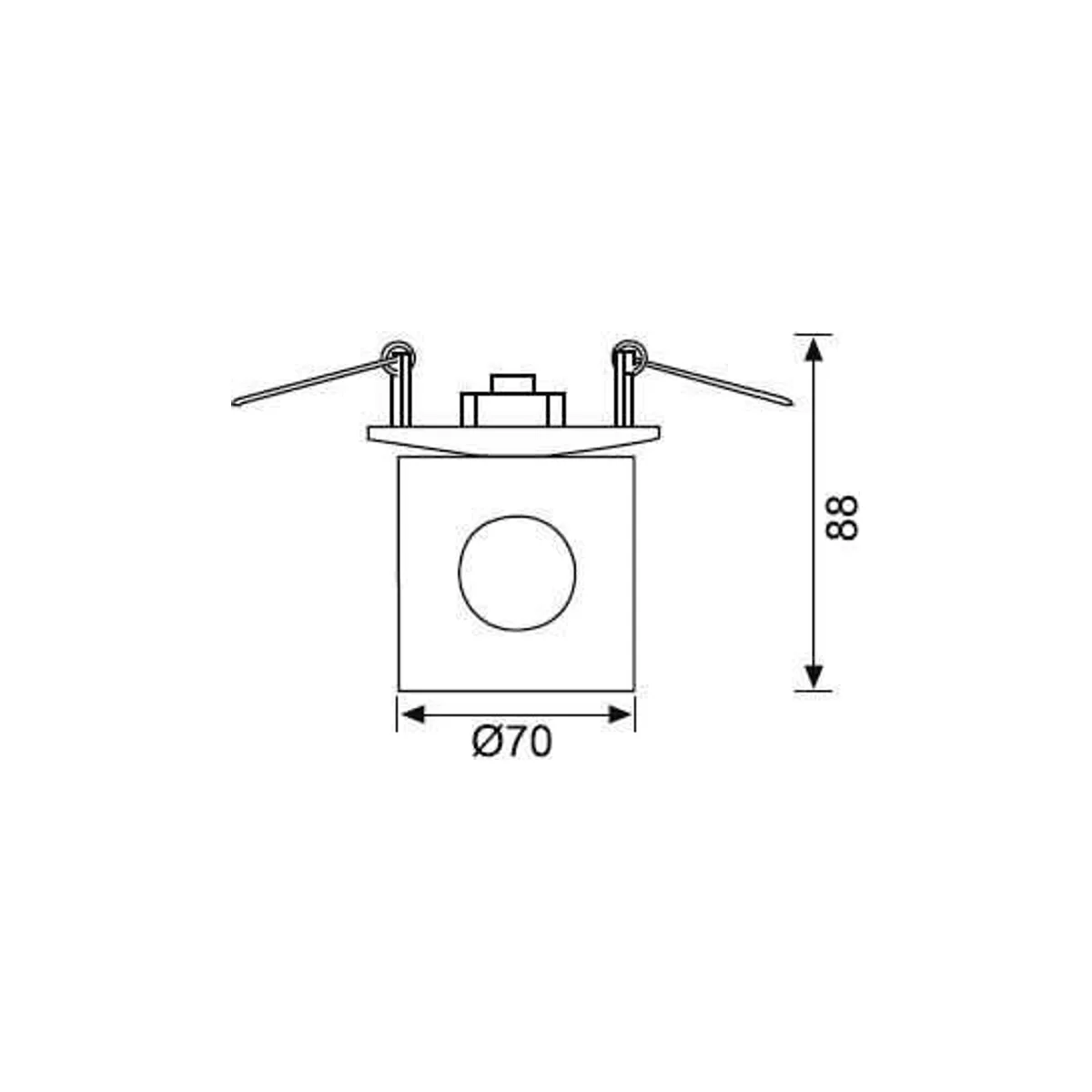 JH537 Camlı Sabit Spot - Görsel 2