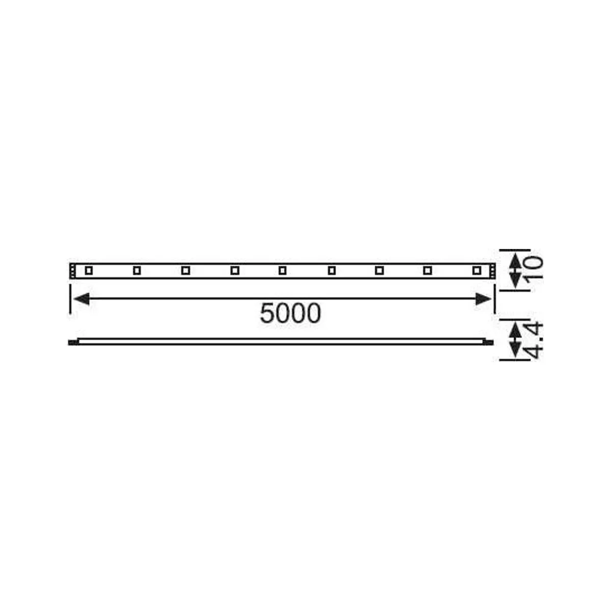 LE210 12V İç Mekan Üç Çipli Şerit LED (2700K) (5MT.) - Görsel 2