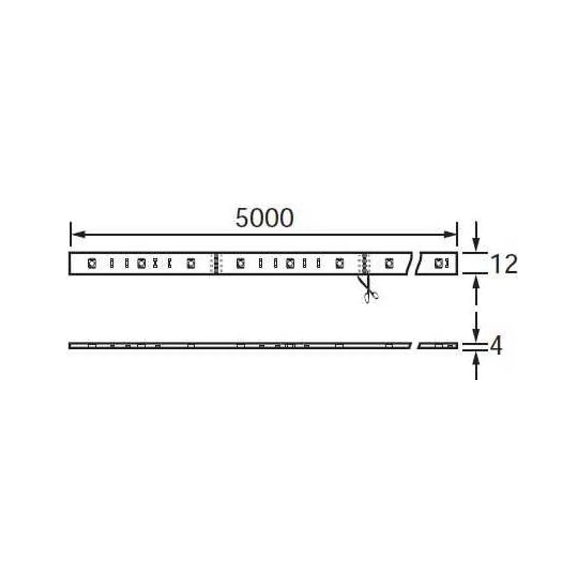 LE210 12V İç Mekan Üç Çipli Şerit LED (4000K) (5MT.) - Görsel 2