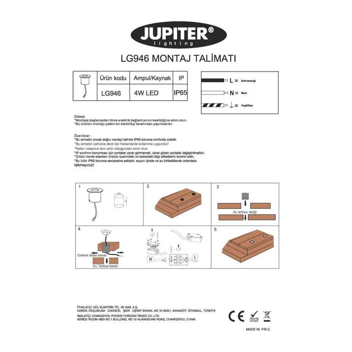 LG946 LED Gömme Bahçe Armatürü (3000K) - Görsel 3