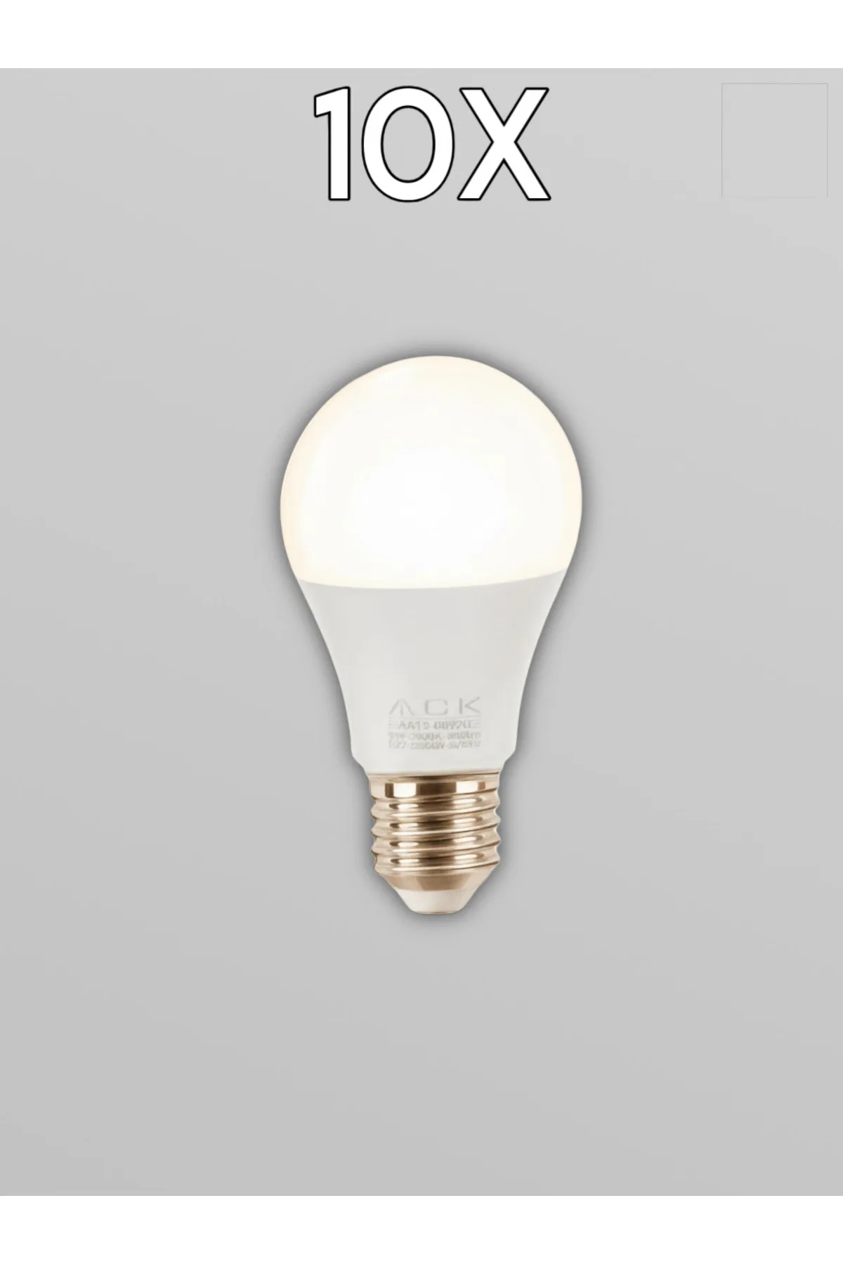LED Ampul 9W E27 A60 Gün Işığı 10 Adet - Görsel 3