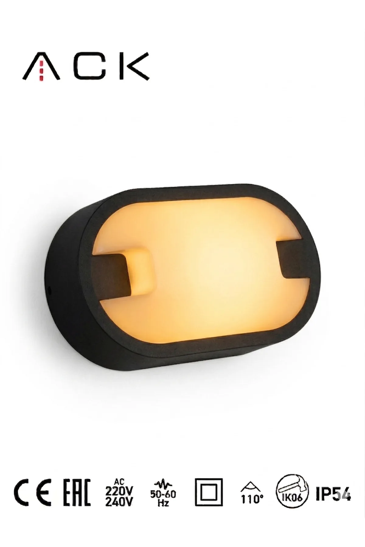 15W LED Oval Armatür – IP54 Su Geçirmez Bahçe ve Duvar Apliği 3000K Günışığı - Görsel 3