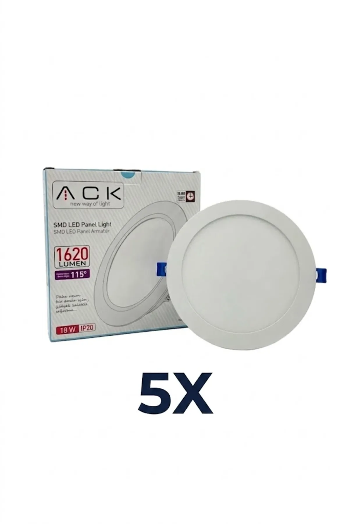 18W BEYAZ KASA LED PANEL 3000K 5 ADET
