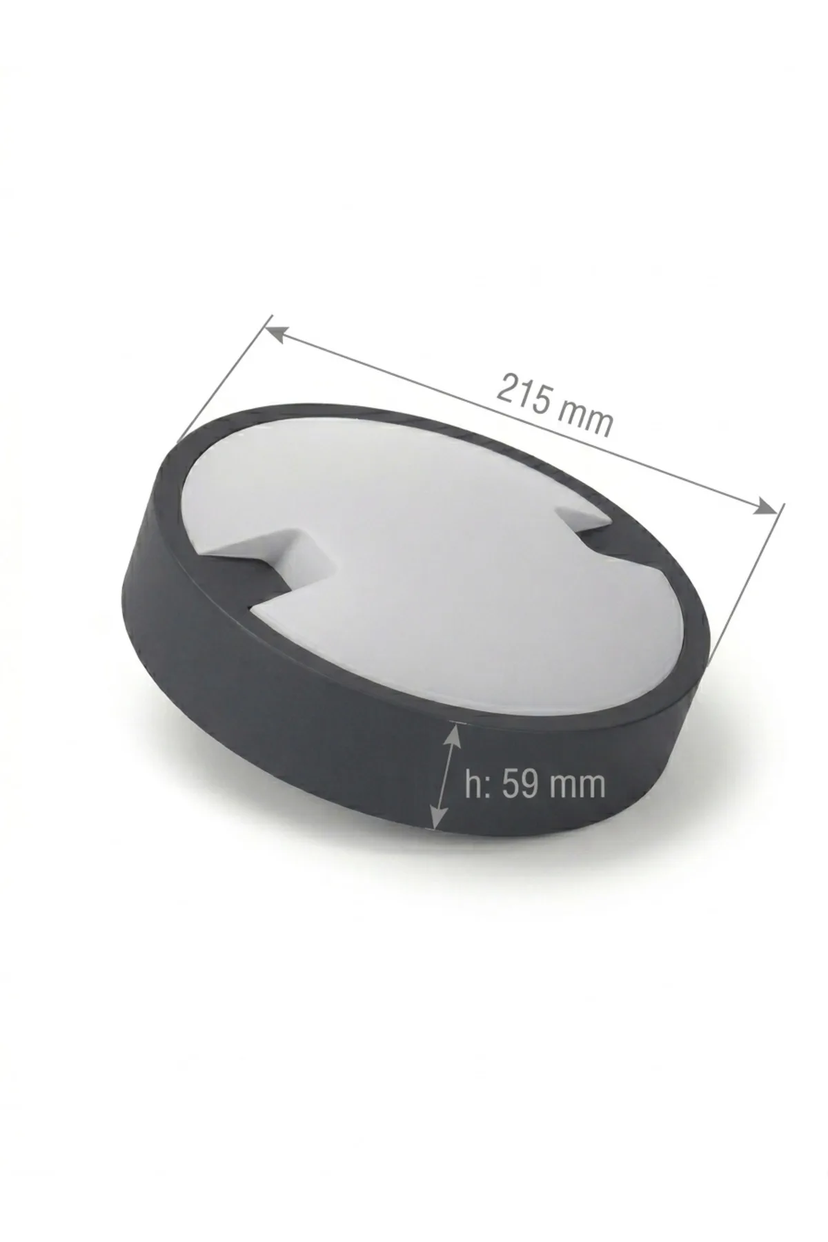 18W LED Oval Duvar ve Tavan Armatürü 3000K (AT10-71801) - Görsel 3