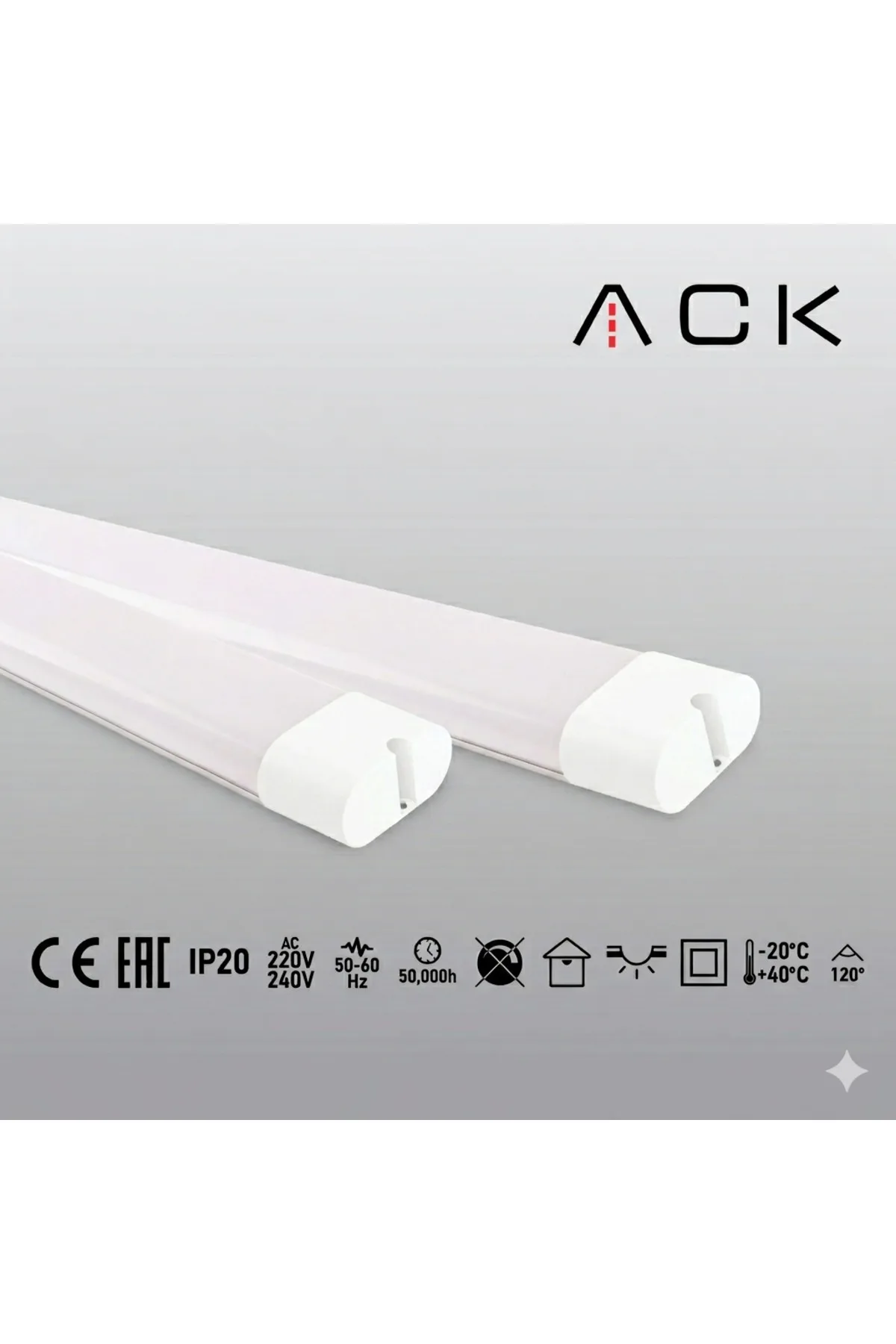 Titan LED Bant Armatür 80W 1200mm 8750lm 4000K Ilık Beyaz AN30-01213 - Görsel 2