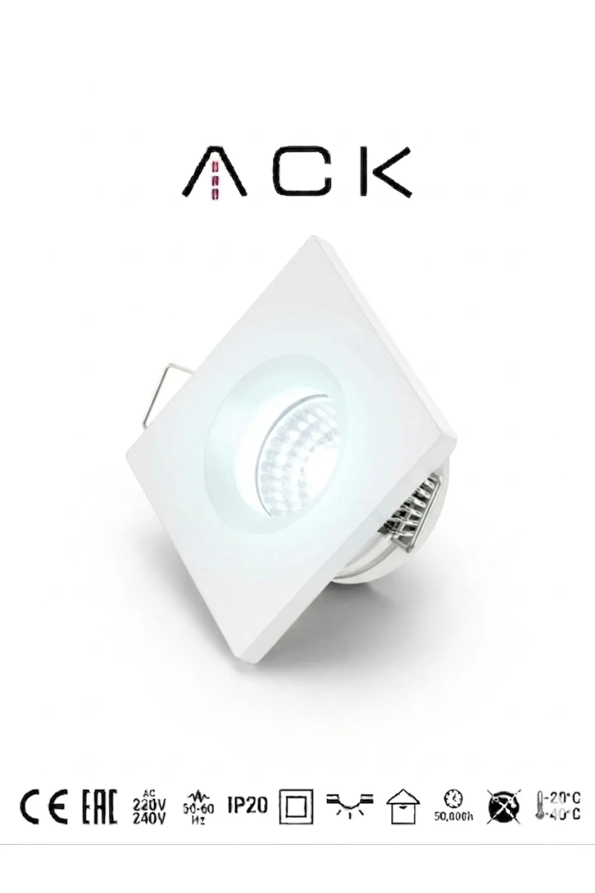 3W Alüminyum LED Mobil Spot Beyaz Kasa 6500K Beyaz Işık - Görsel 3