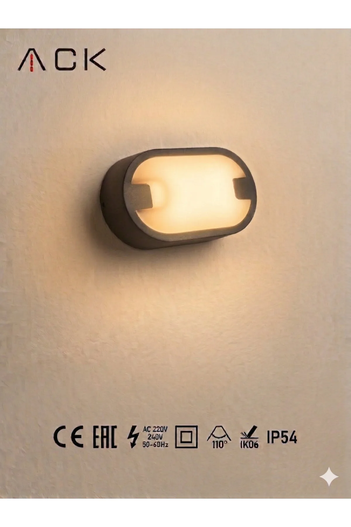 15W LED Oval Armatür – IP54 Su Geçirmez Bahçe ve Duvar Apliği 3000K Günışığı - Görsel 2
