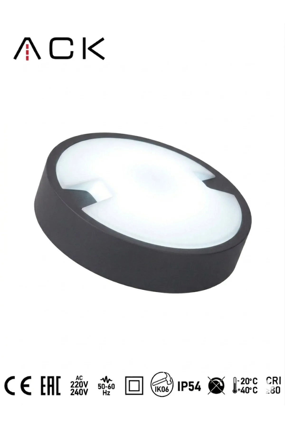 18W LED Oval Duvar ve Tavan Armatürü 6500K (AT10-71831) - Görsel 2