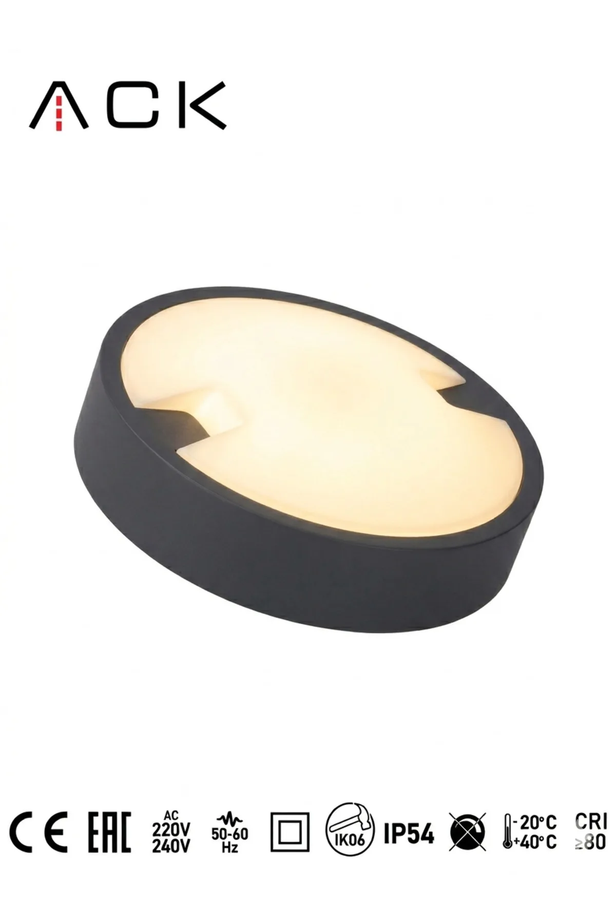 18W LED Oval Duvar ve Tavan Armatürü 3000K (AT10-71801) - Görsel 2