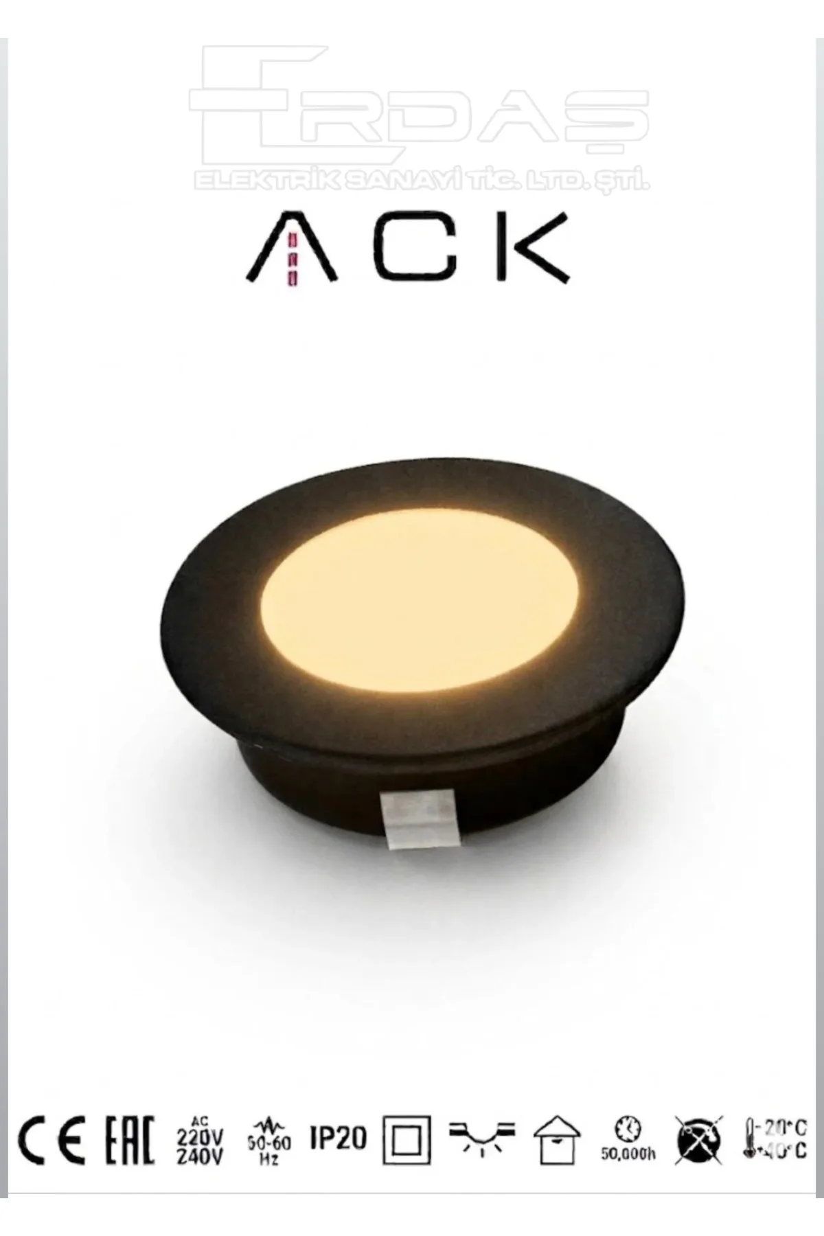 2.5W LED Mobil Spot - Gömme Tavan Spotu Siyah Kasa 3000k - Görsel 3