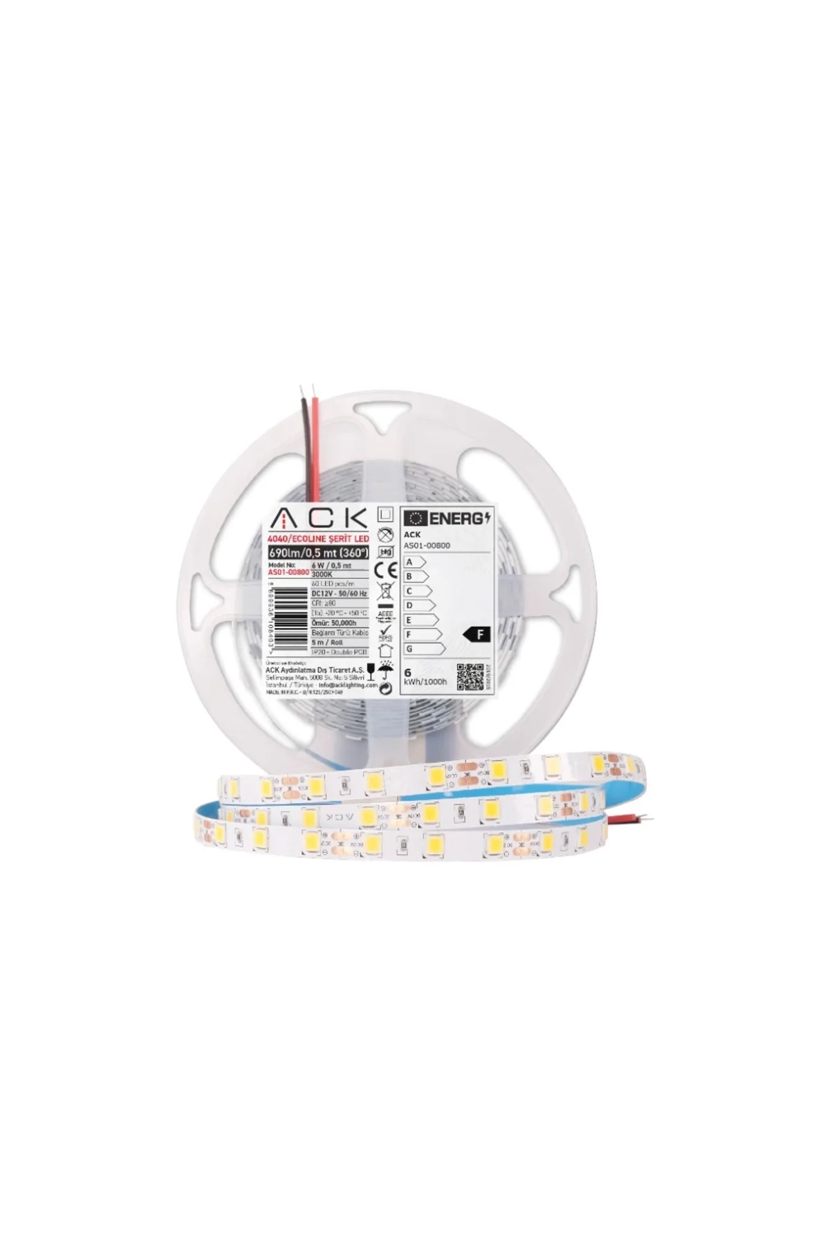 5 METRE BEYAZ ŞERİT LED AYDINLATMA SETİ - 10A TRAFO + 1.5M FİŞLİ KABLO - HAZIR TAK ÇALIŞTIR - Görsel 2