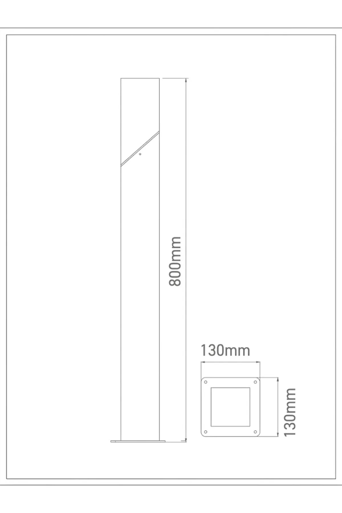Karya 80cm Alüminyum Bahçe Aydınlatma Direği E27 Duy Siyah IP54 - Görsel 3