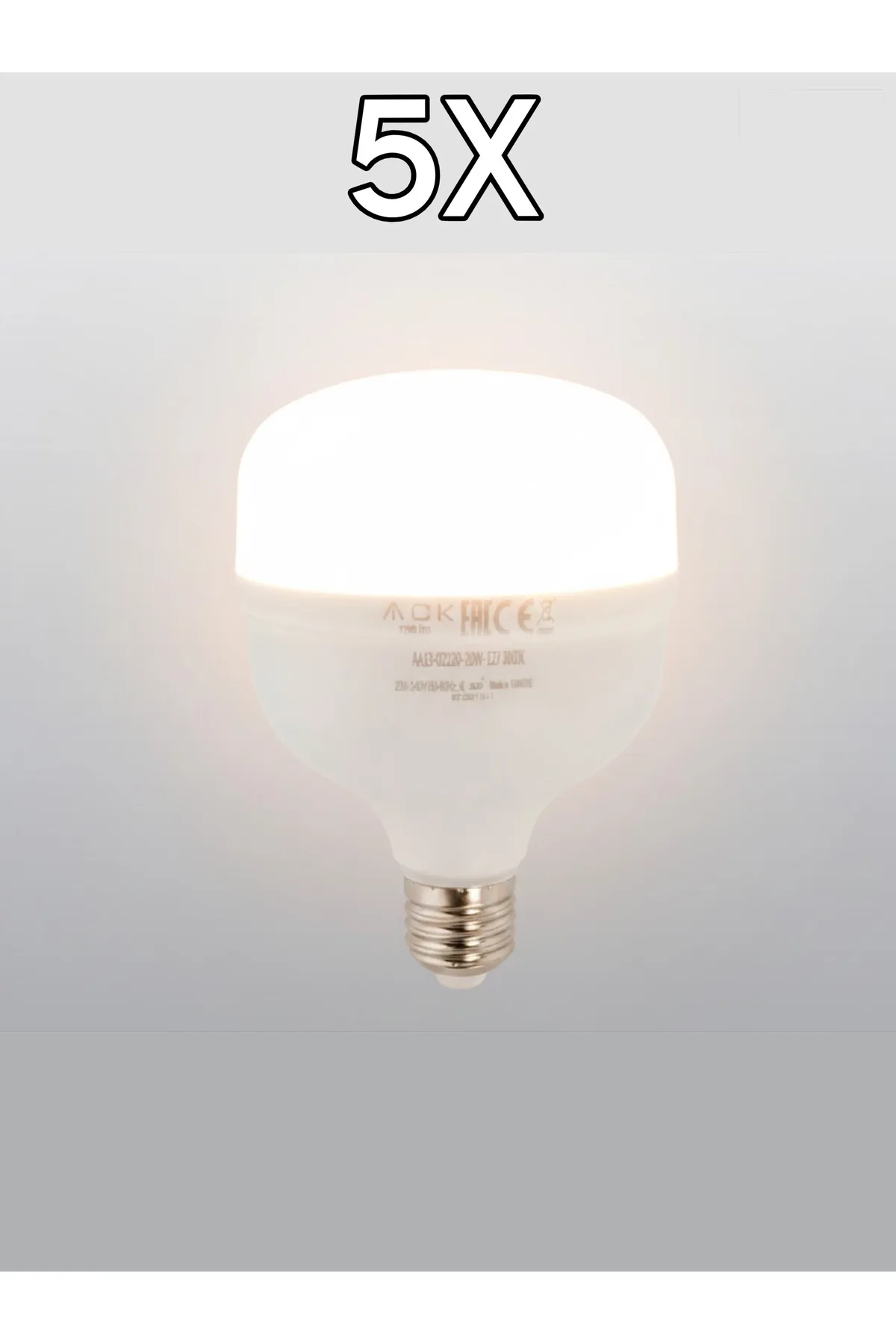 Torch LED Ampul E27 20W Gün Işığı 5 Adet - Görsel 2