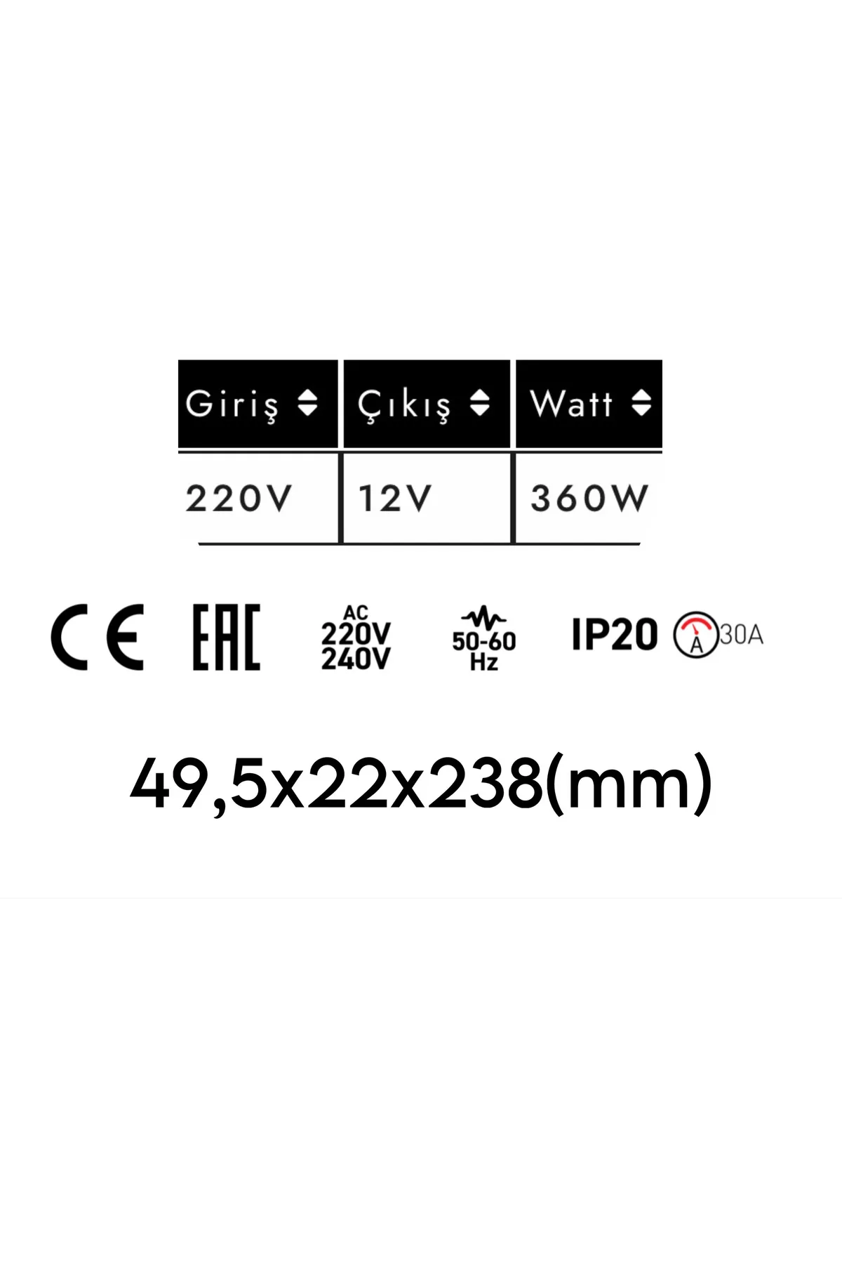 12V 30A LED Trafo - Görsel 2