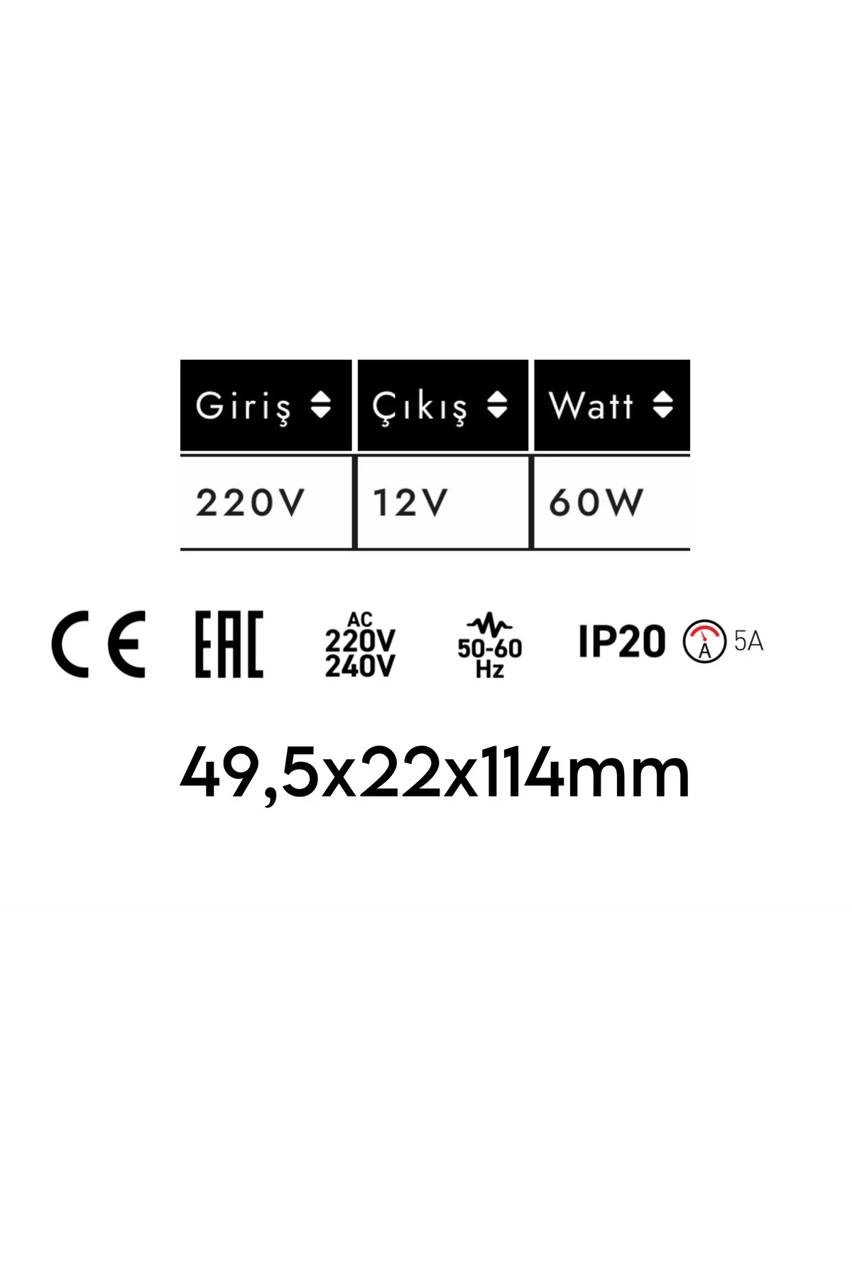 12V 5A LED Trafo - Görsel 2