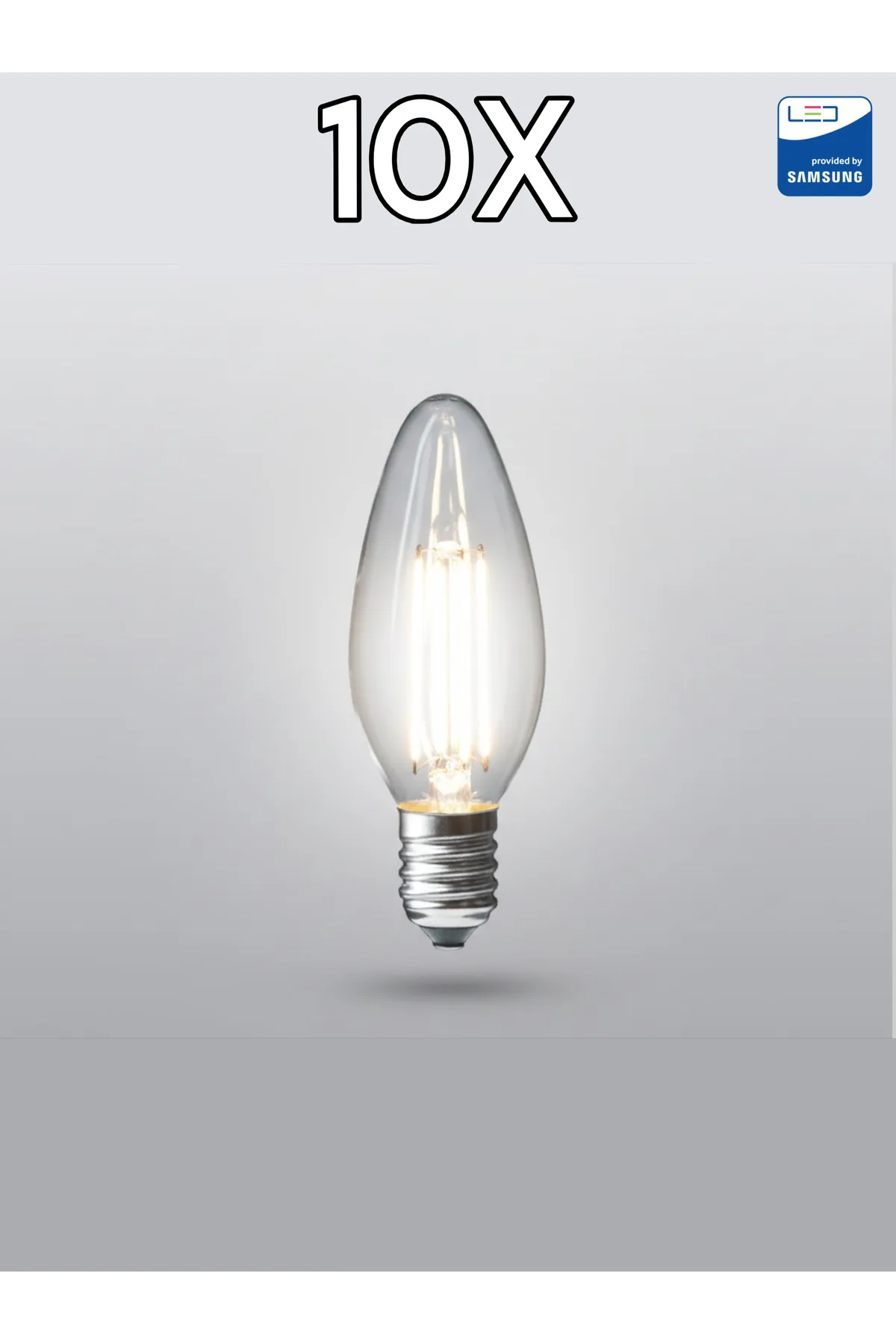 LED Rustik Ampul 4W E14 Beyaz 10 Adet - Görsel 2