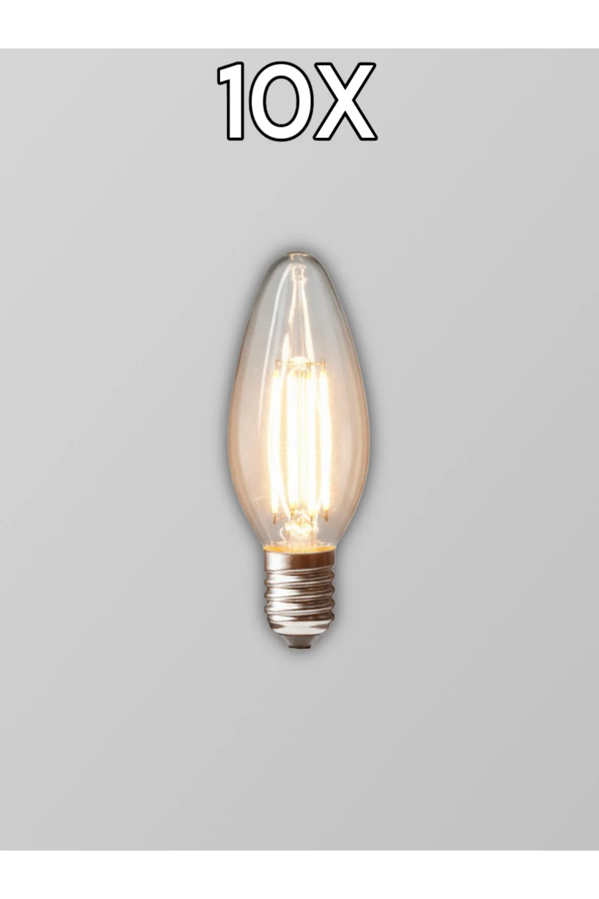 LED Rustik Ampul 4W E14 Gün Işığı 10 Adet - Görsel 2