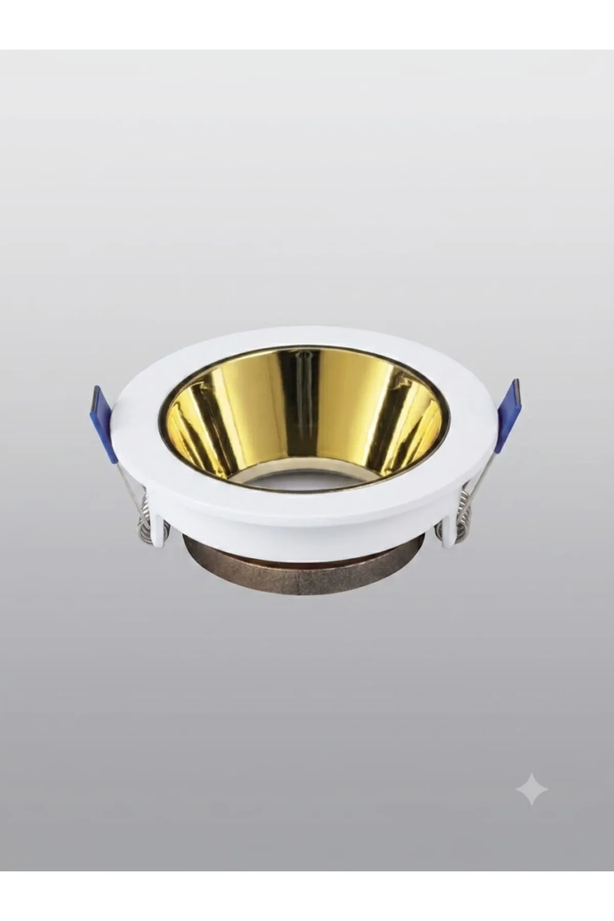 Beyaz/Gold Reflektör Spot Kasası Metal
