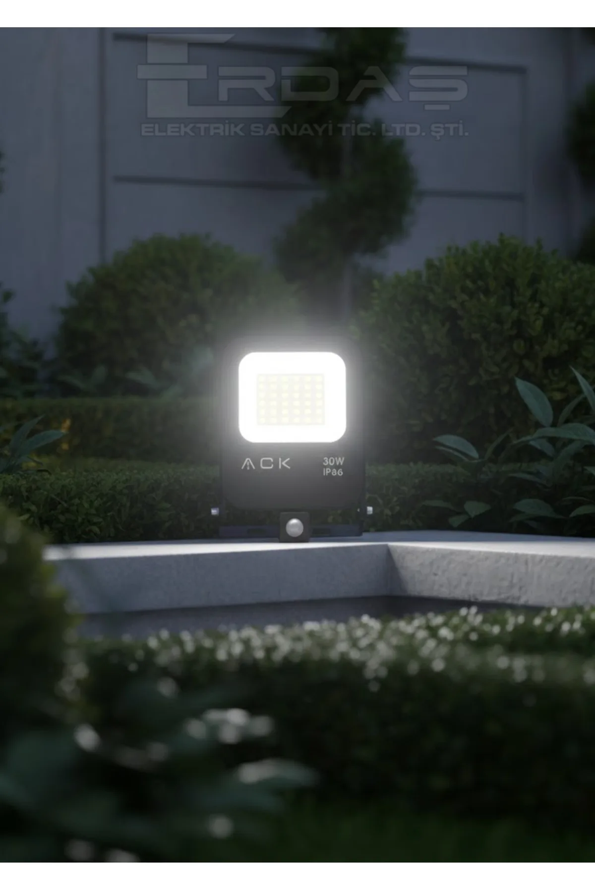 30W Sensörlü LED Projektör Beyaz - Görsel 2
