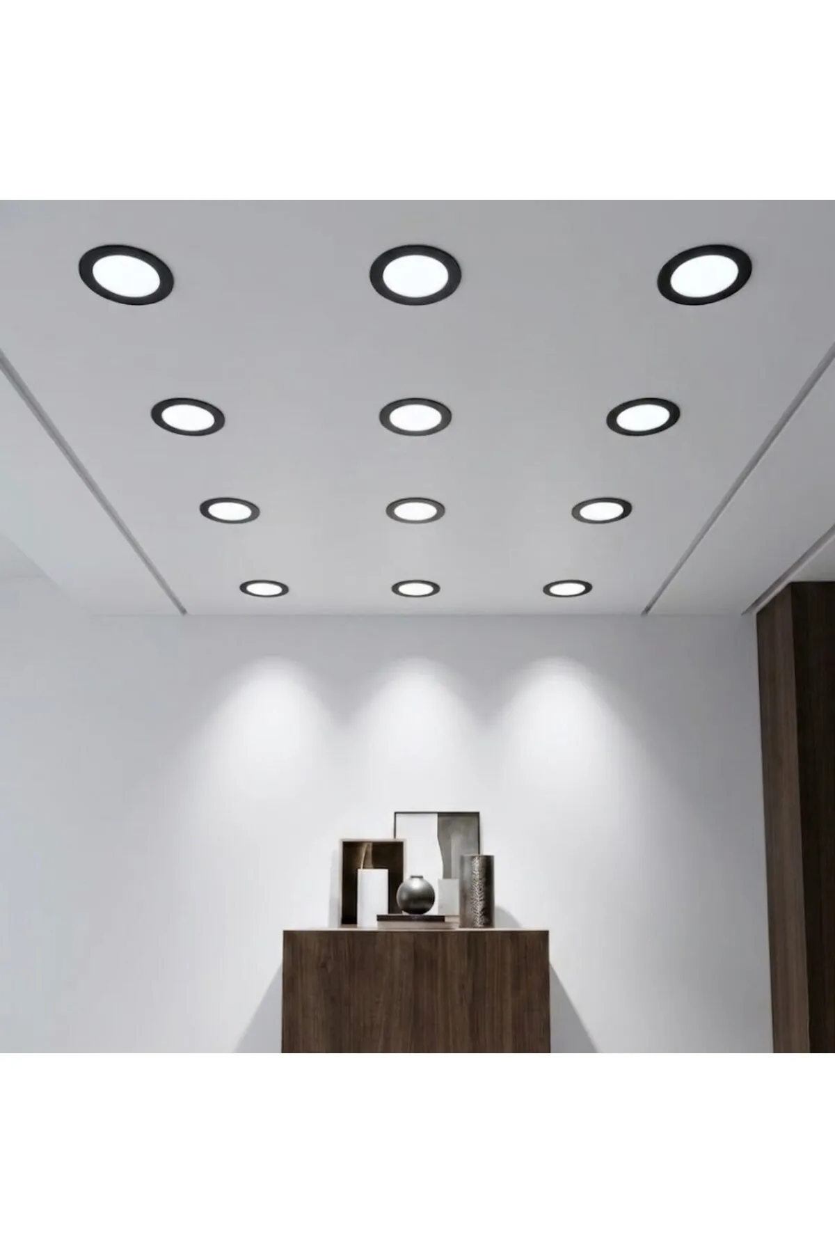 6W LED PANEL SİYAH KASA 6500K 10 ADET - Görsel 2