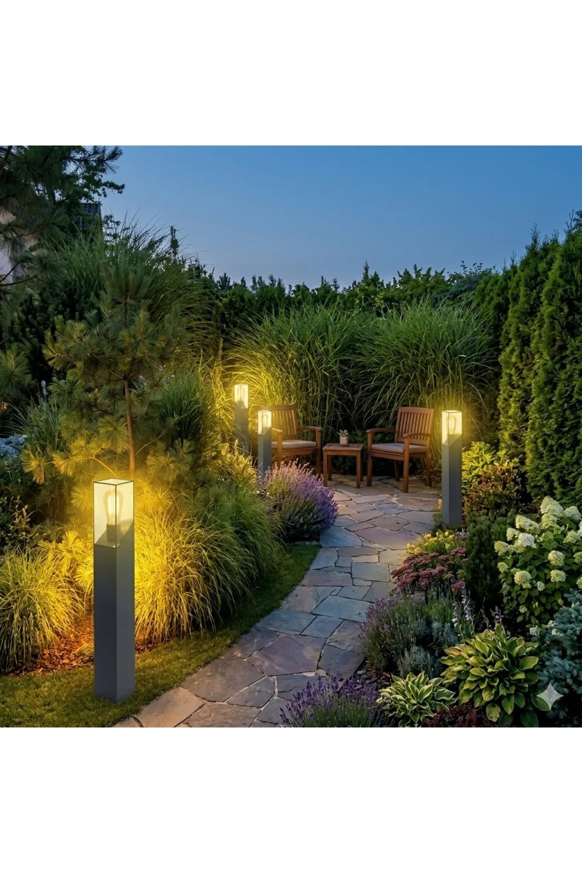 Karya 80cm Alüminyum Bahçe Aydınlatma Direği E27 Duy Siyah IP54