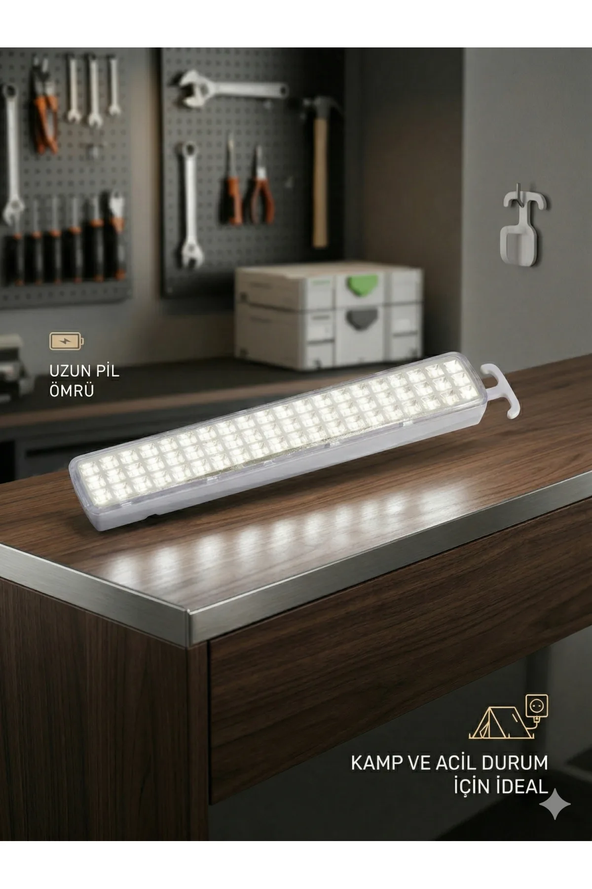 60 LED Işıldak - Şarjlı Acil Durum ve Kamp Aydınlatması