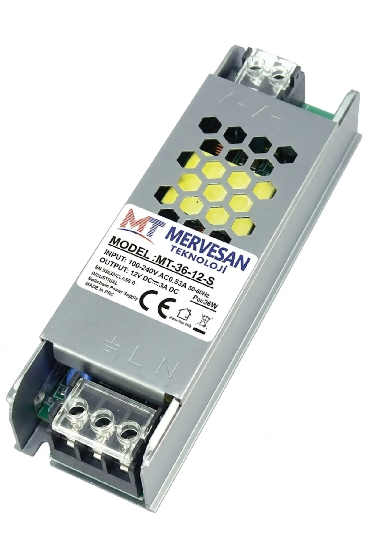1.5 AMPER SLİM LED TRAFOSU MT-36-24-S 24 VDC 1.5 Amper (SMPS)