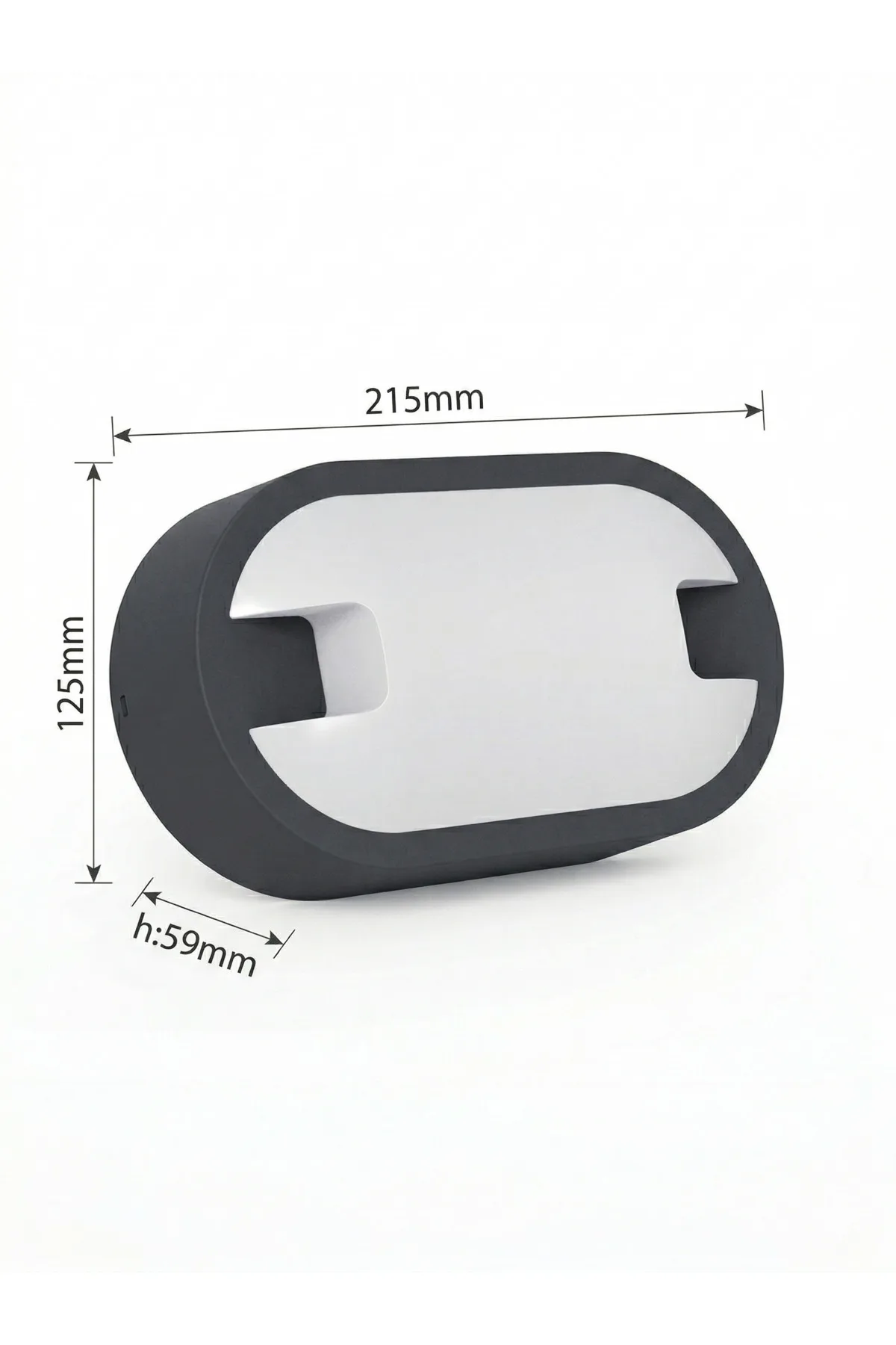 15W LED Oval Armatür – IP54 Su Geçirmez Bahçe ve Duvar Apliği 3000K Günışığı - Görsel 4
