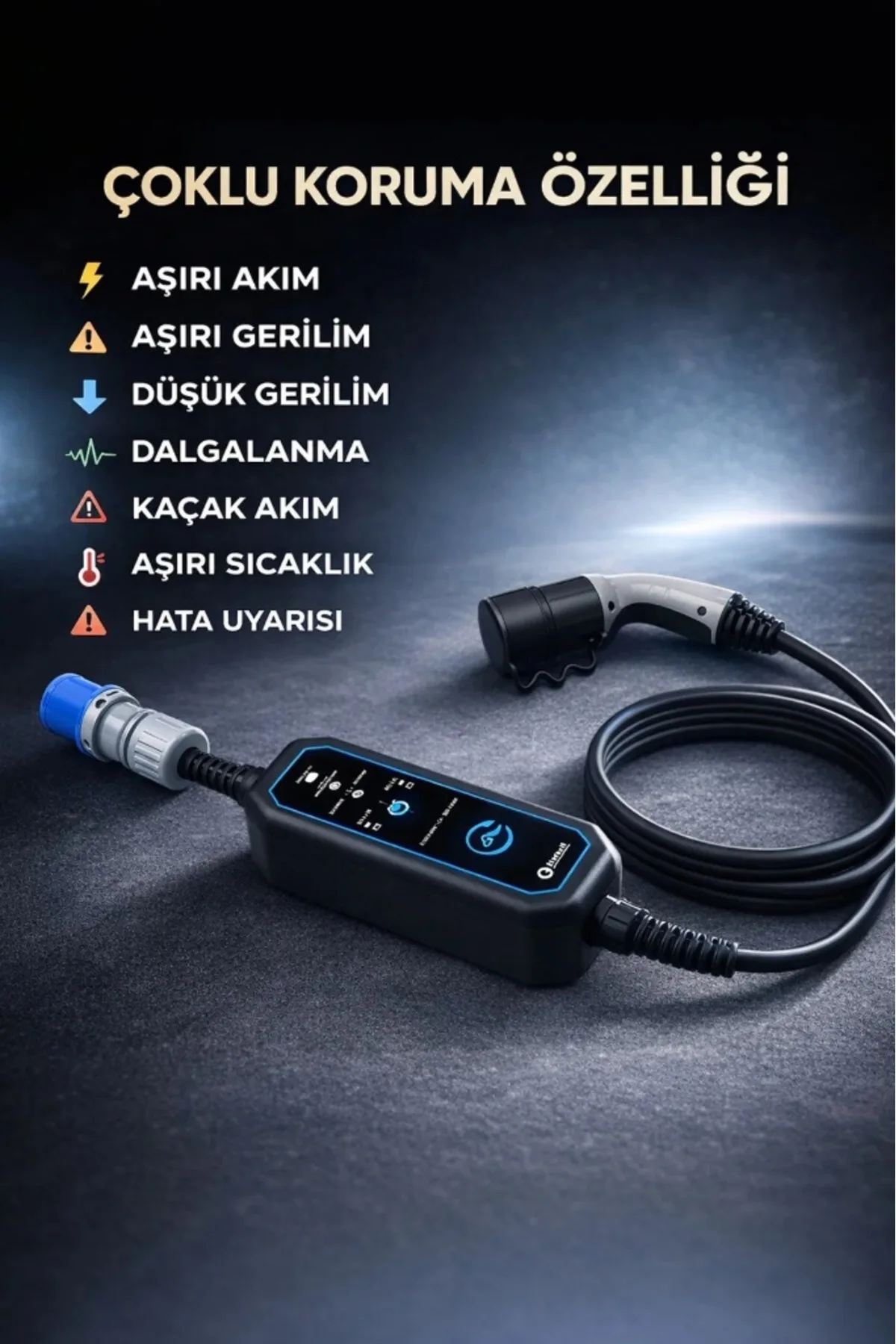 MONO MOBILE 5 METRE 3,7 - 7,4 KW (16A - 32A ÇANTA - 3/32A PRİZ, 1/16A FİŞ DÖNÜŞTÜRÜCÜ)