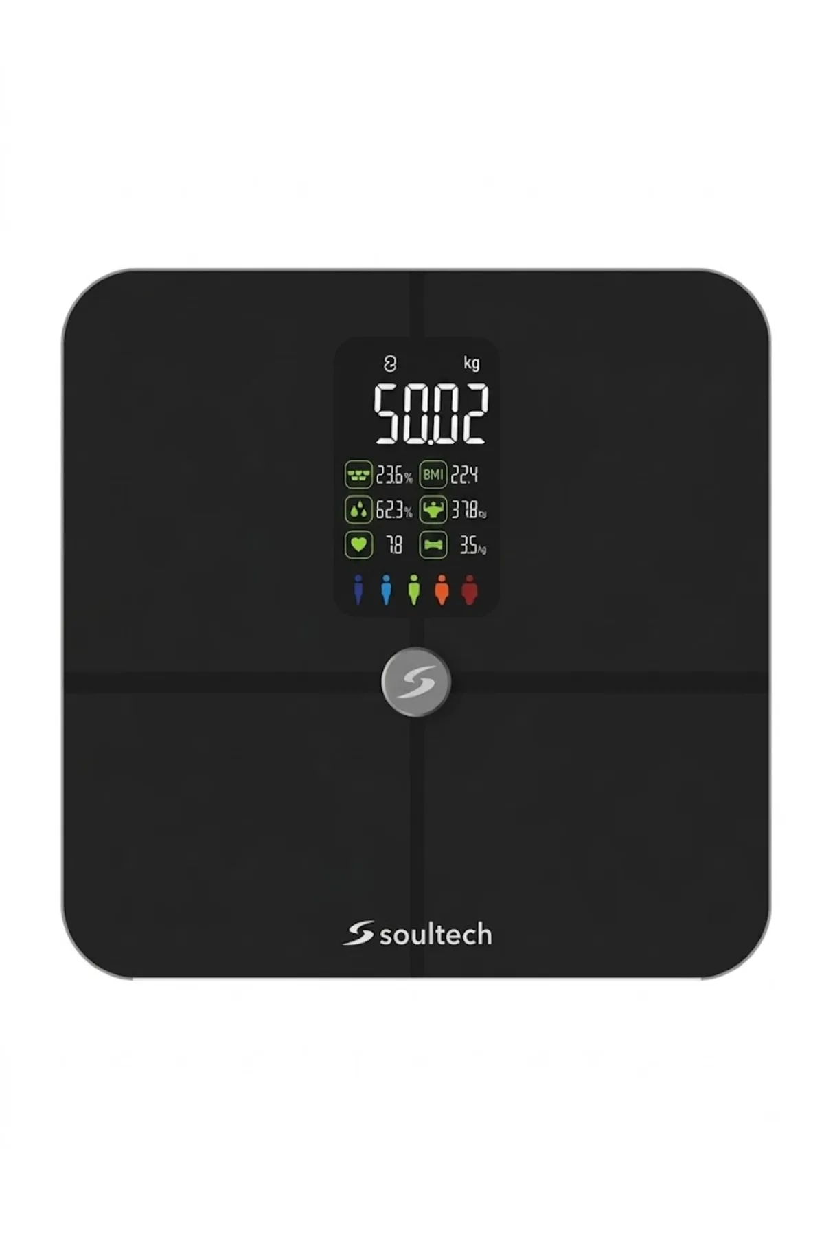 AT001S WELLDONE BLUETOOTH AKILLI TARTI SİYAH VÜCUT YAĞ ÖLÇER ÖZELLİKLİ