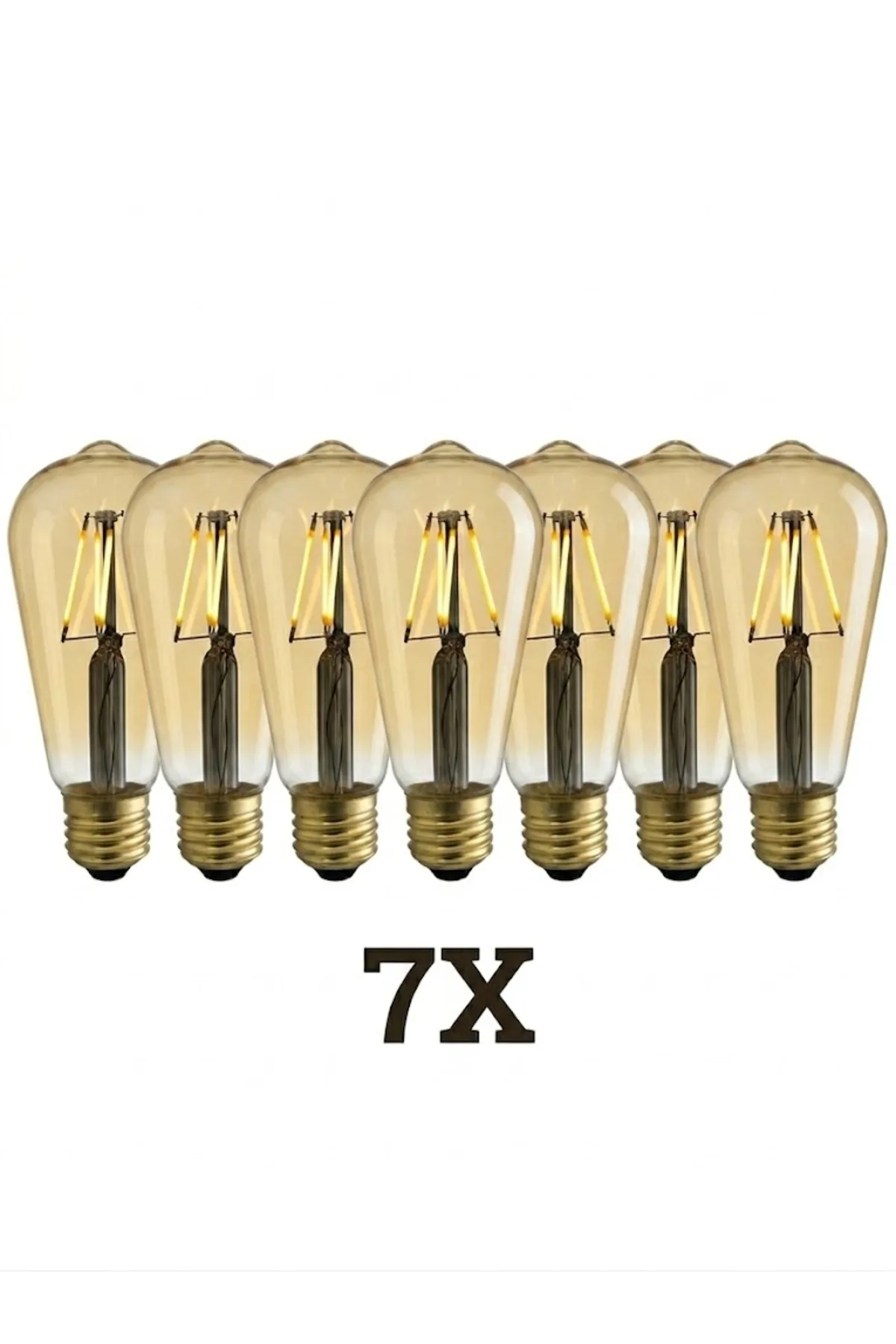 4W 220-240V E27 2200K ST64 LED RUSTIK AMPUL 7 ADET