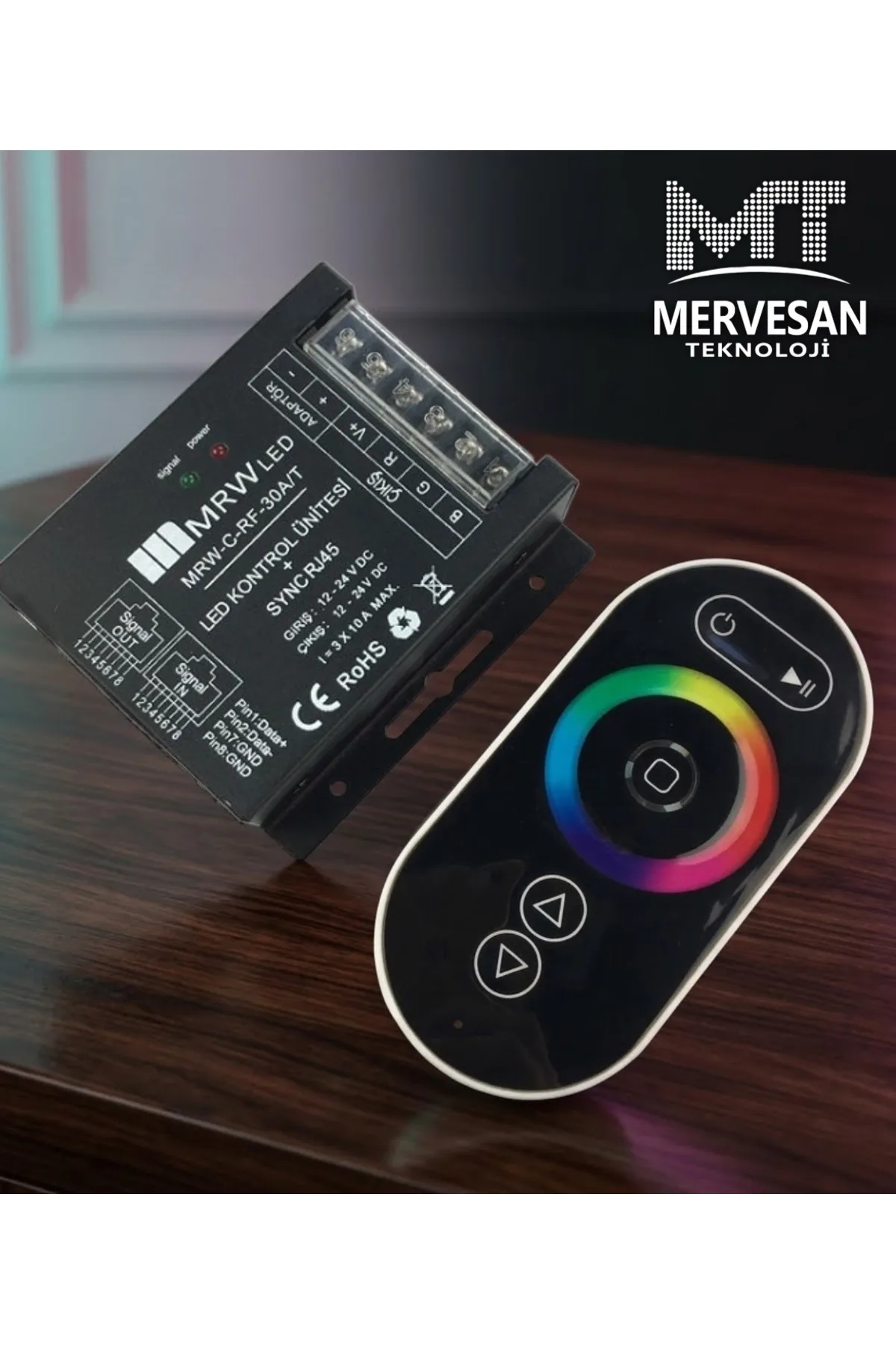 MERVASAN MRW-C-RF- 30 AMPER RGB ŞERİT LED KUMANDASI DOKUNMATİK