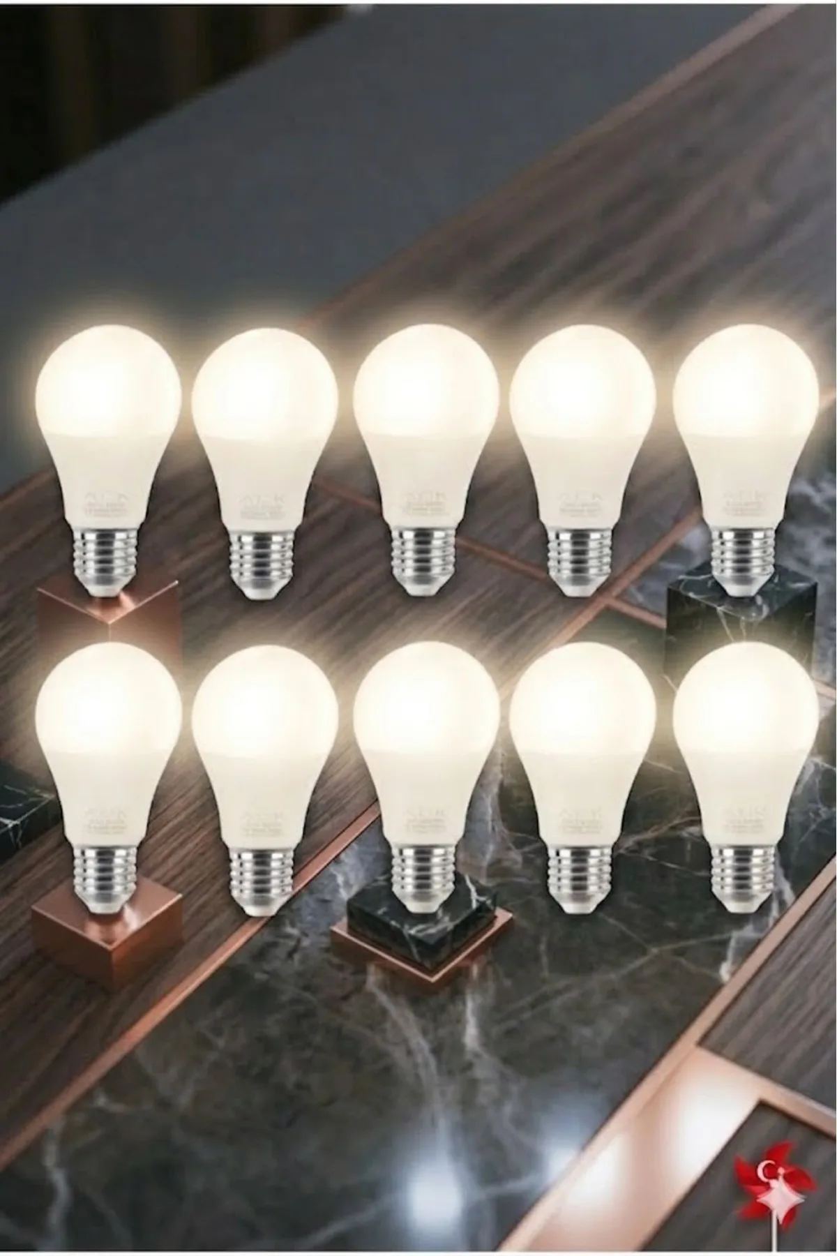 LED Ampul 9W E27 A60 4000K 10 Adet
