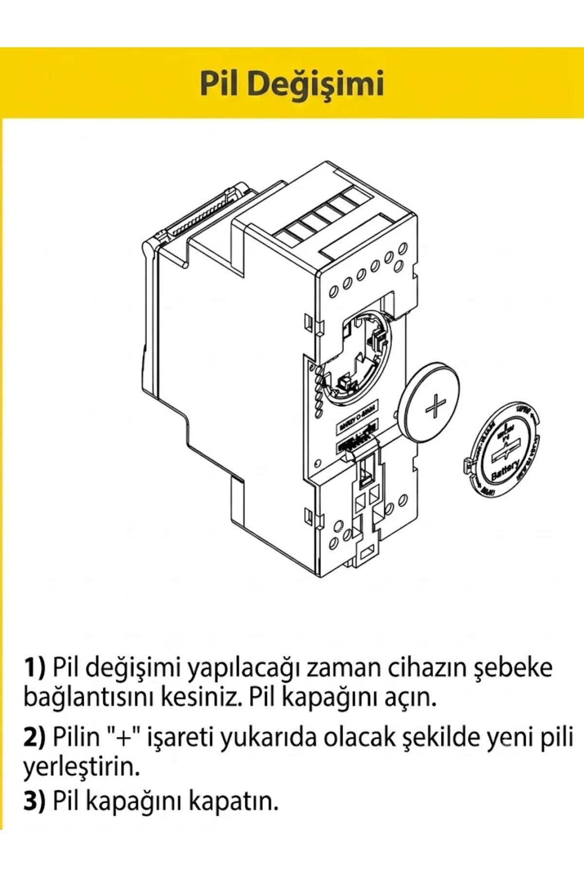 DTR-10 Astronomik Zaman Rölesi CF0707 50/60 HZ 16 AMPER 4000 VA CR2032 - Görsel 3