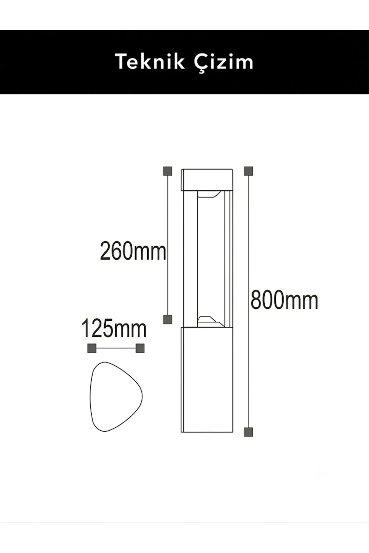 7W DALLAS 800MM Alüminyum LED 3000K LED BAHÇE ARMATÜRÜ IP65 - Görsel 2