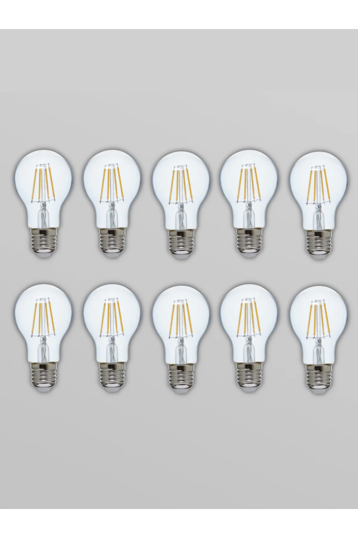 LED Rustik Ampul 6W E27 Beyaz 10 Adet