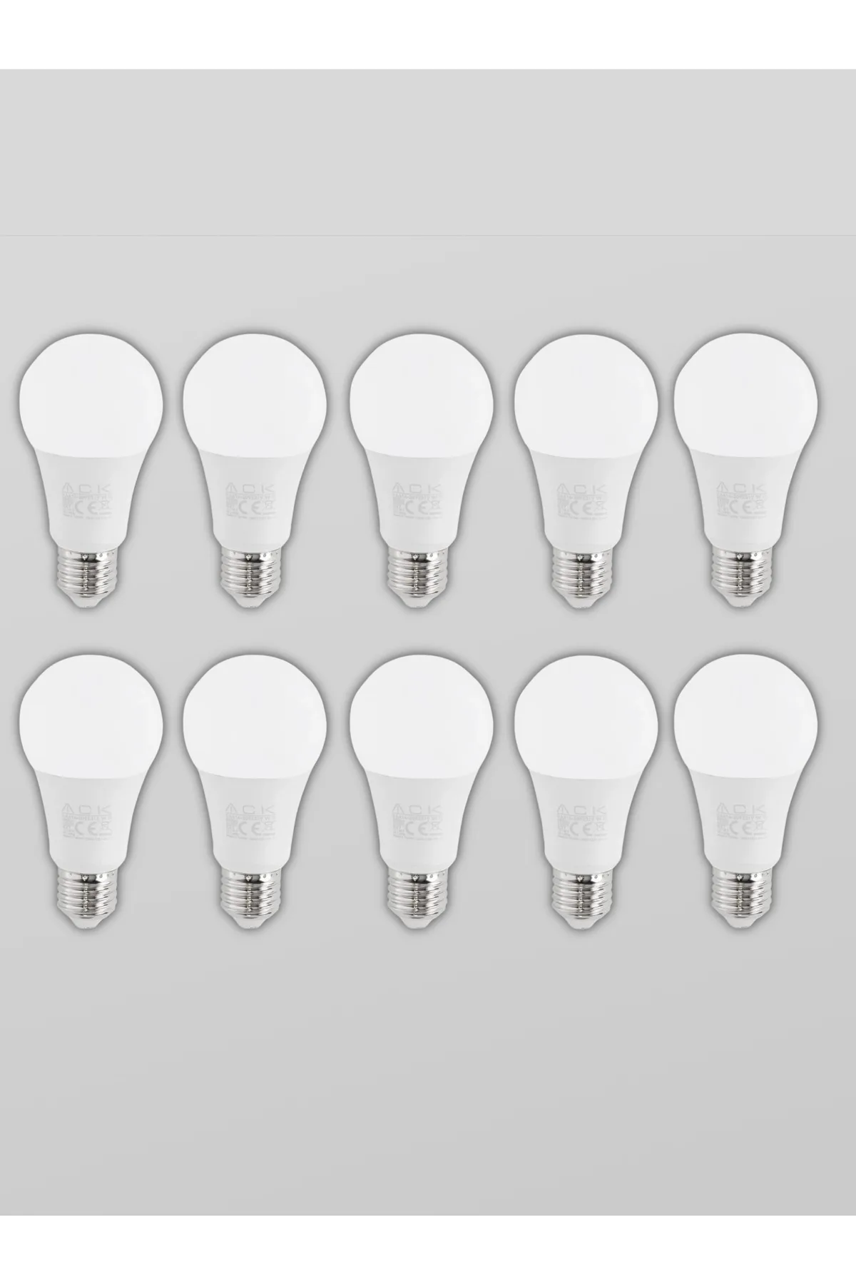 LED Ampul 9W AC/DC E27 Beyaz 10 Adet