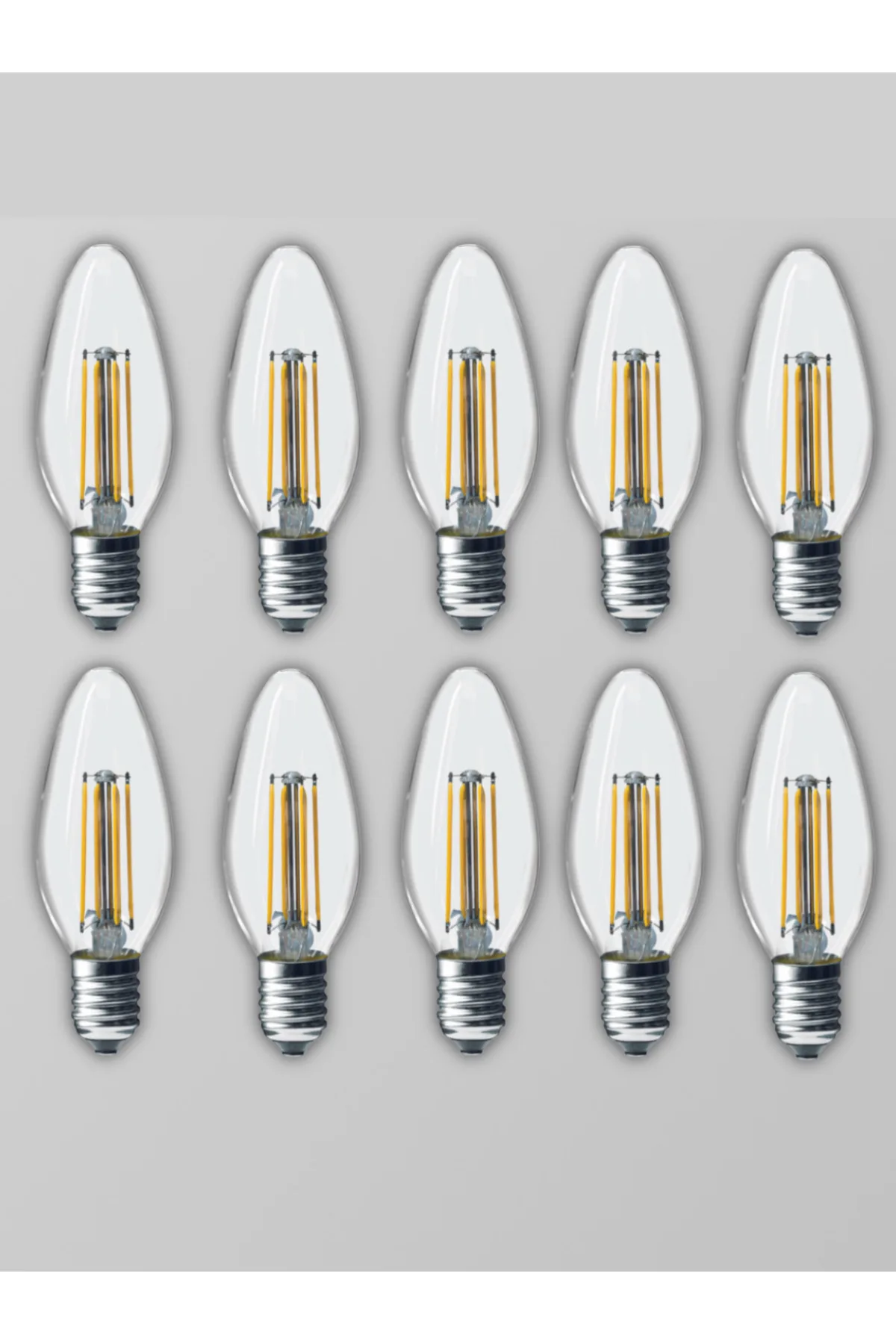 LED Rustik Ampul 4W E14 Gün Işığı 10 Adet