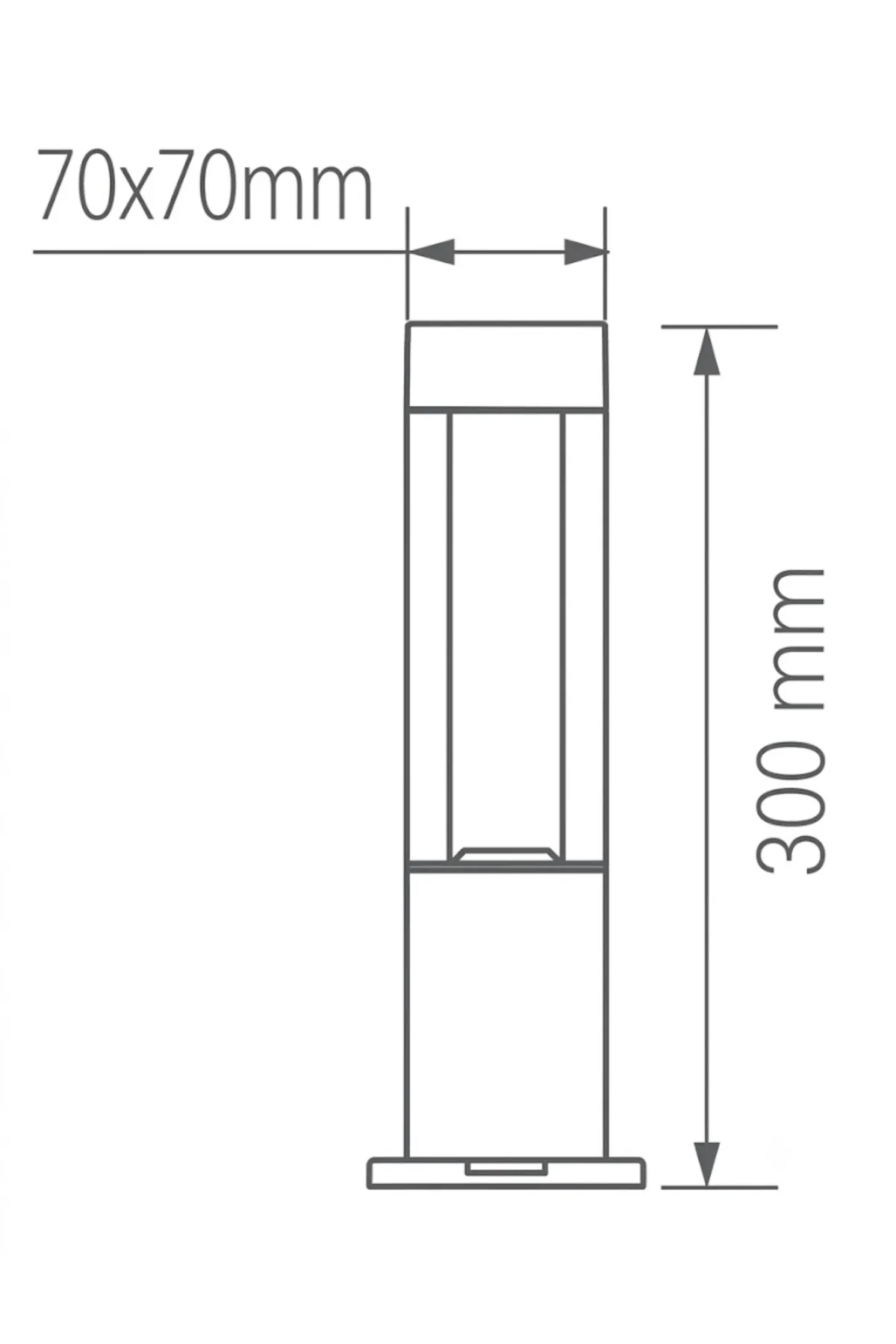 6W ADARA 300MM ALÜMİNYUM + PLEKSİ GLASS 3000K IP54 - Görsel 3