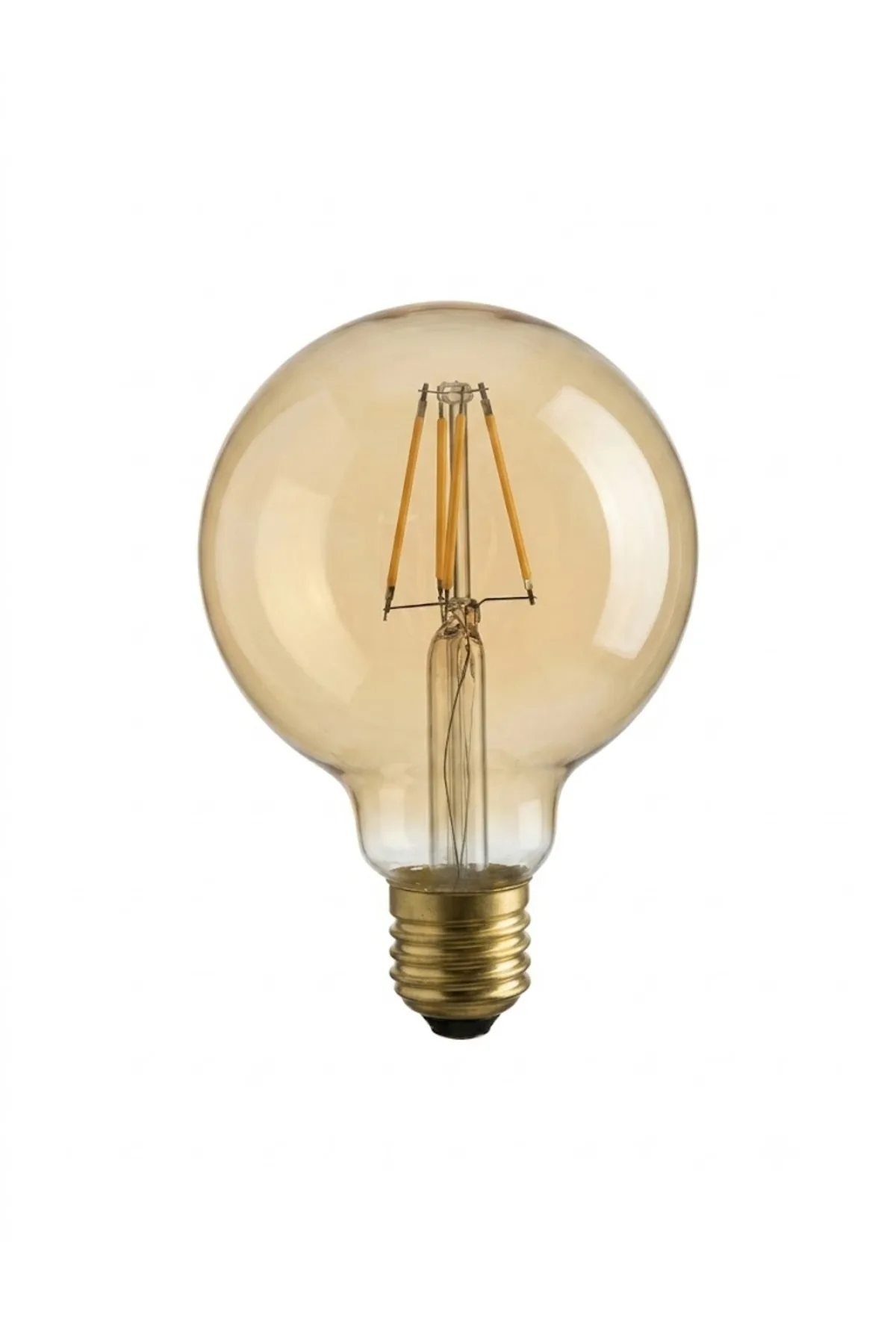 4W 220-240V E27 2200K G95 LED RUSTIK AMPUL 3 ADET - Görsel 2