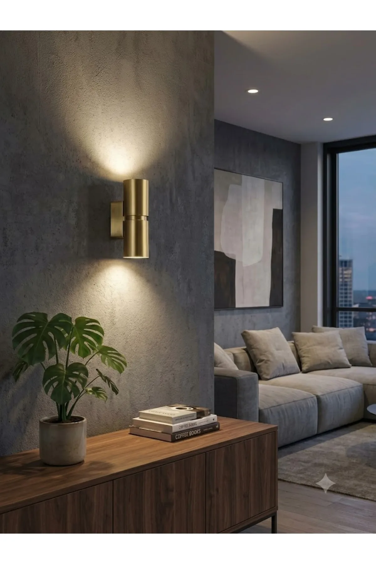 Çift Yönlü Iç Mekan Aplik Eskitme 6500k Beyaz Işık