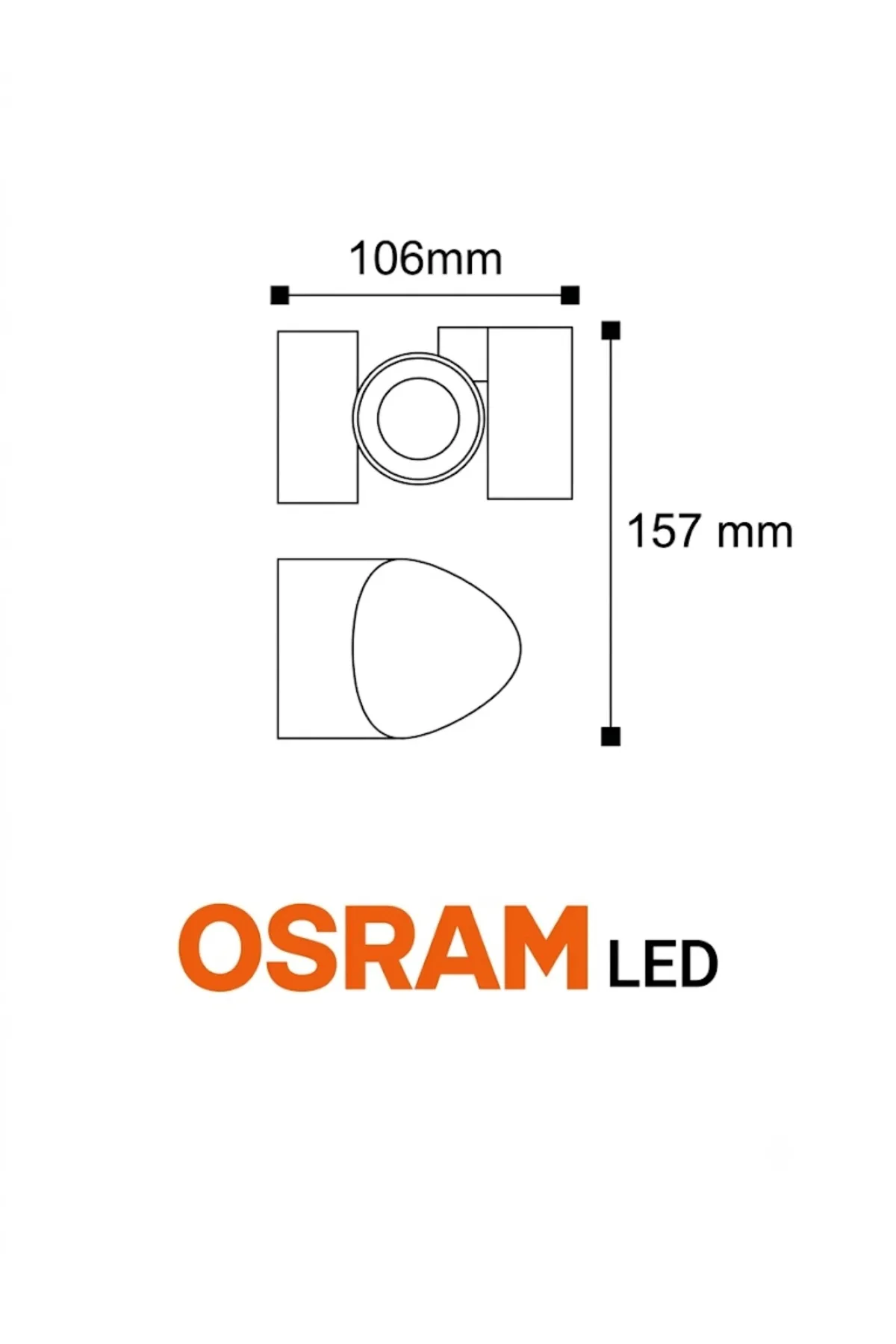 SIRIUS-A 3000K LED BAHÇE APLIGI 1x5W IP54 ALİMUNYUM KASA - Görsel 2