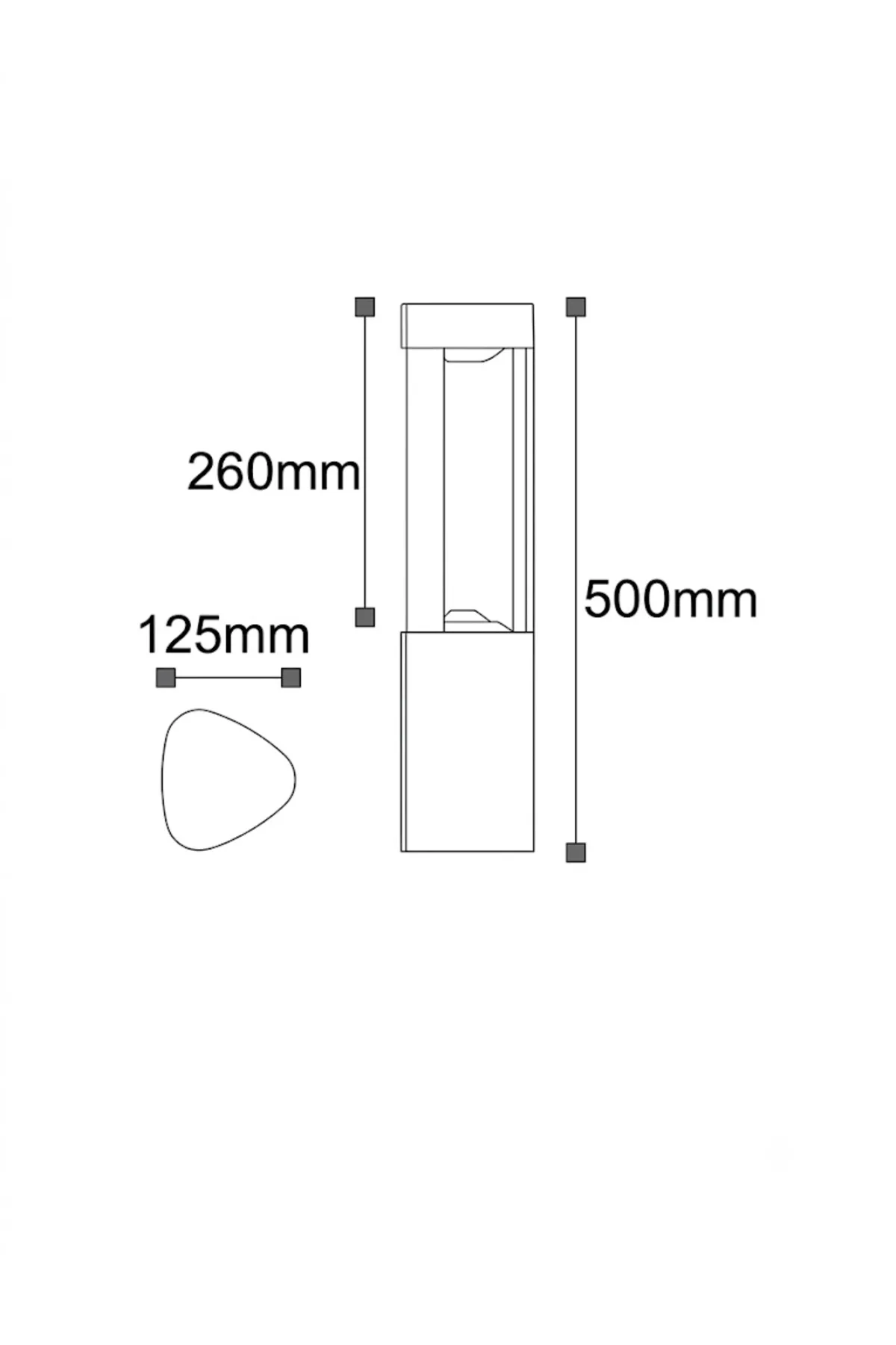 7W DALLAS h:500mm 3000K LED Alüminyum LED Bahçe Armatürleri - Görsel 3