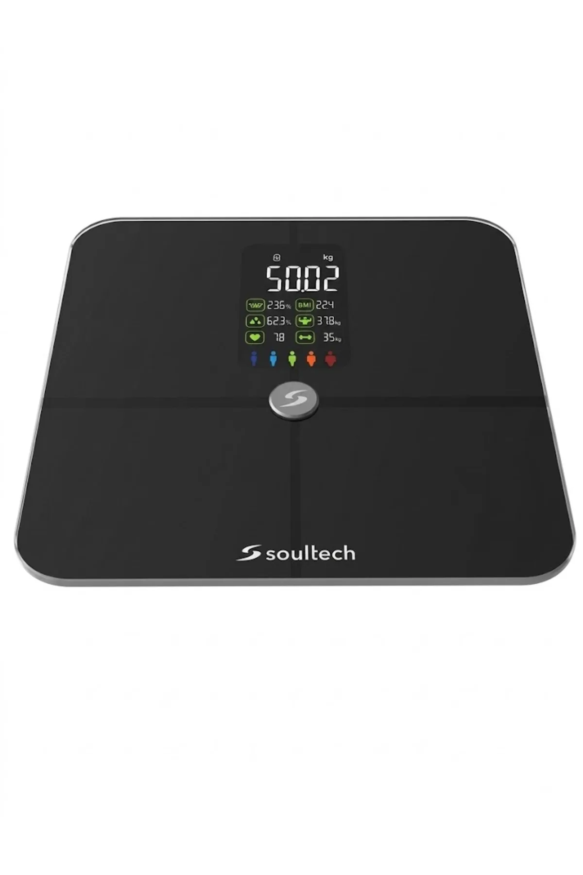 AT001S WELLDONE BLUETOOTH AKILLI TARTI SİYAH VÜCUT YAĞ ÖLÇER ÖZELLİKLİ - Görsel 2