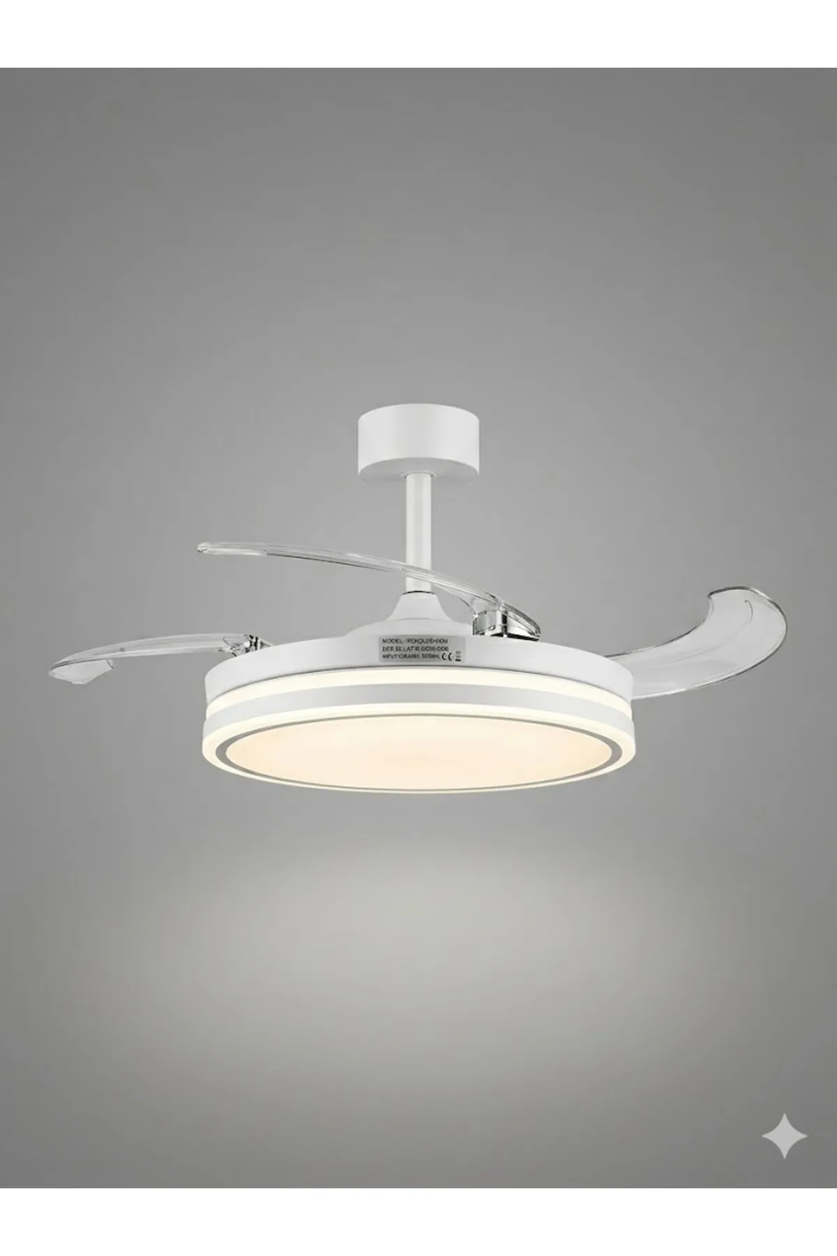 LED TAVAN FANI BEYAZ CCT 20W 42INC(106CM) DIMMABLE UZAKTAN KUMANDALI - Görsel 2